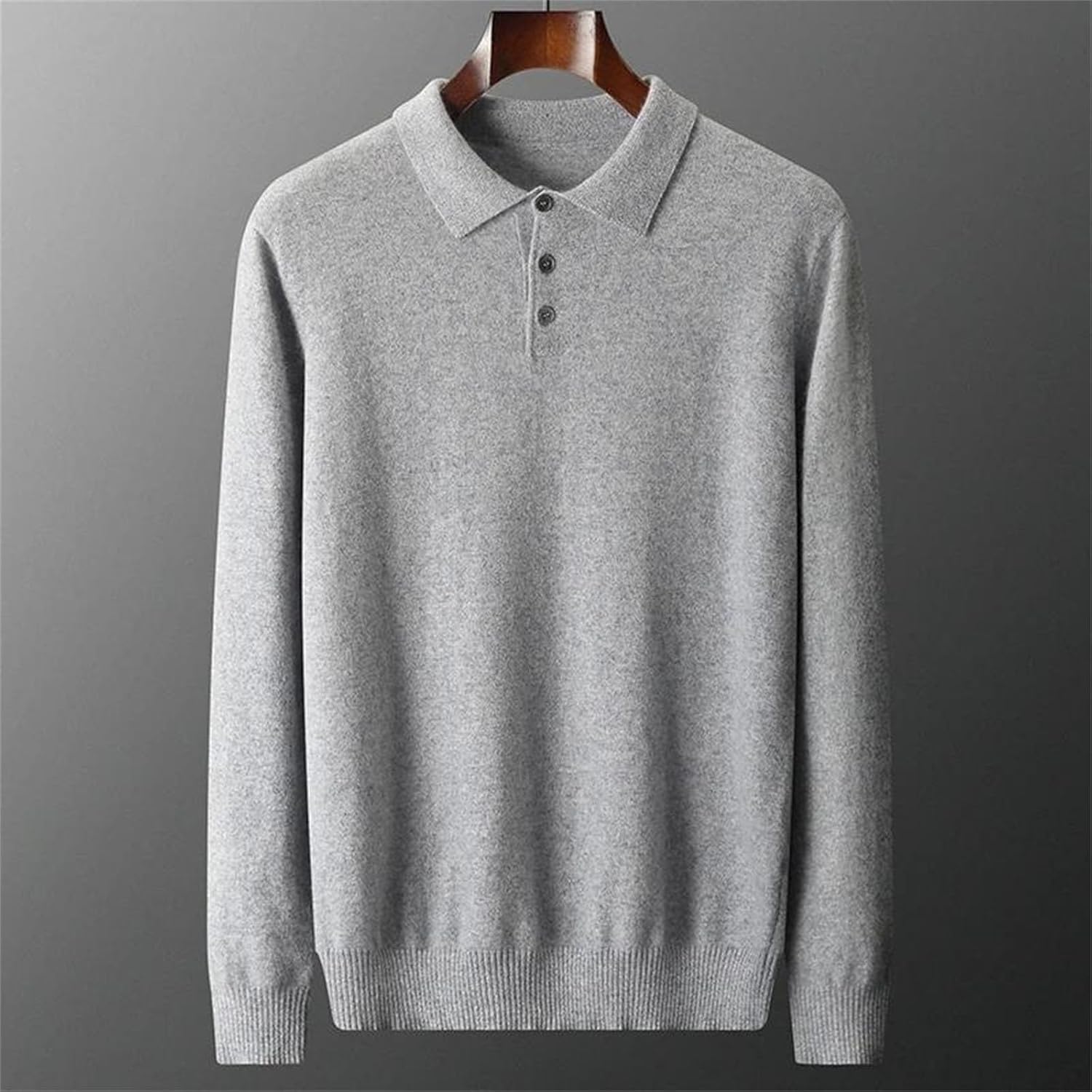 Kelsiop Cashmere Knitted Pullover Winter Men Sweaters Collar Full Sleeve Solid Bottoming Shirt