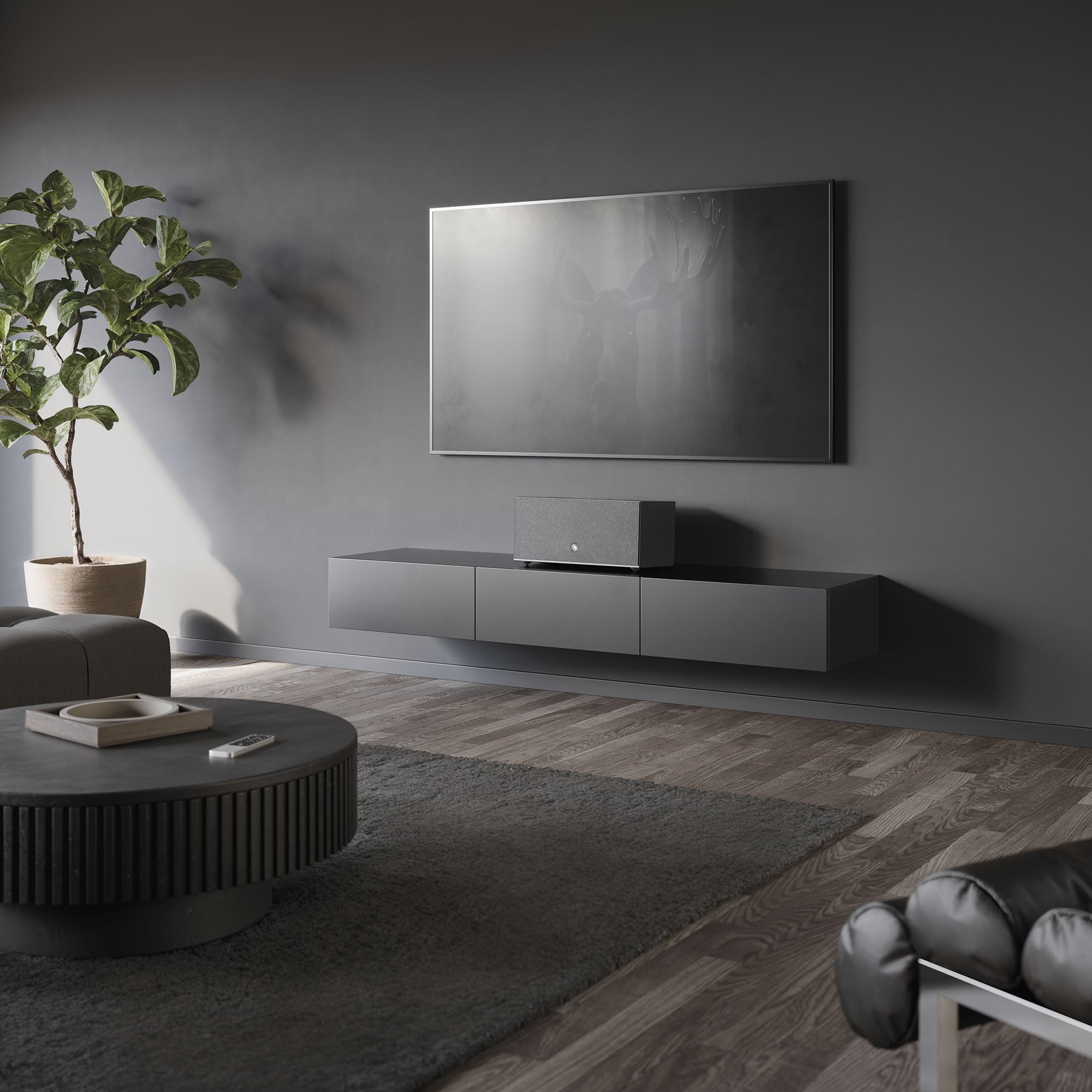 Audio Pro C20W Wireless Multiroom Stereo Lautsprecher 190W Class-D Verstärker, HDMI ARC, AirPlay 2, Google Cast, Bluetooth 5.0, Phono Eingang, Subwoofer Out (Schwarz)