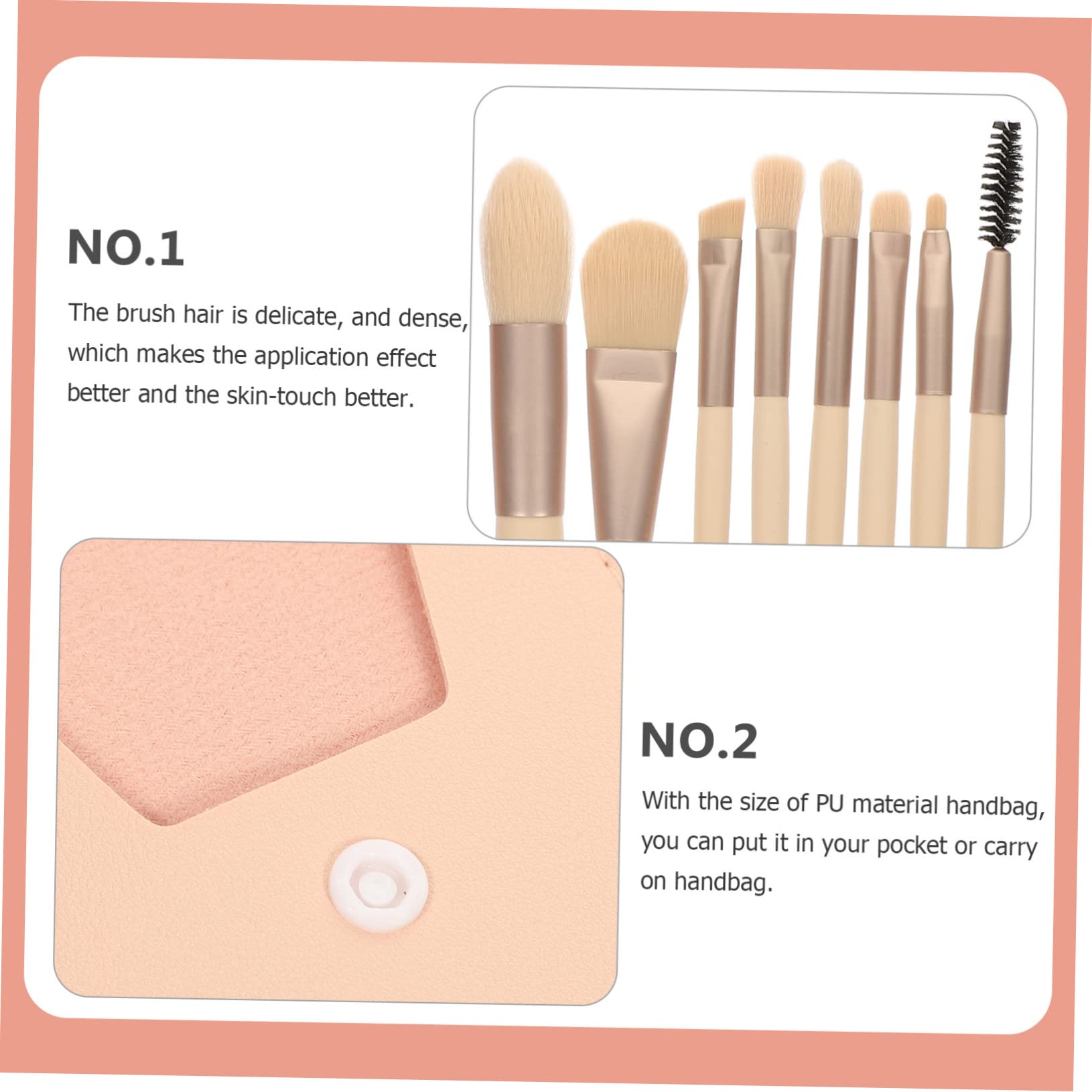 FRCOLOR 5sätze Teiliges Mini-make-up-pinselset Mit Holzgriff Tragbare Kosmetikwerkzeuge Für Foundation Concealer Und Lidschatten Für Und Make-up-enthusiasten