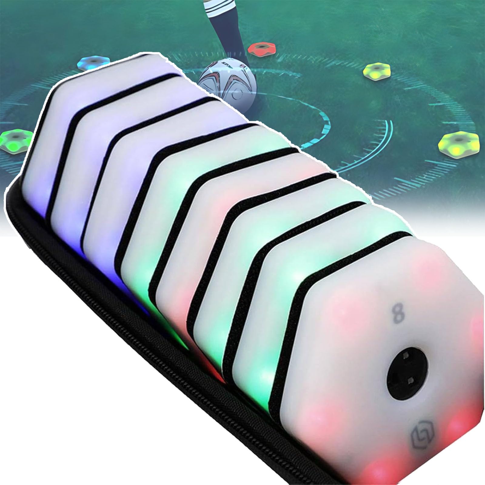伟 祥 Reaction Training Light, Agile Reaction Training Lamp Set, Quick Response Training Lights with App Exercises Lights, Improves Reaction Time & Agility for Athletes, Trainers