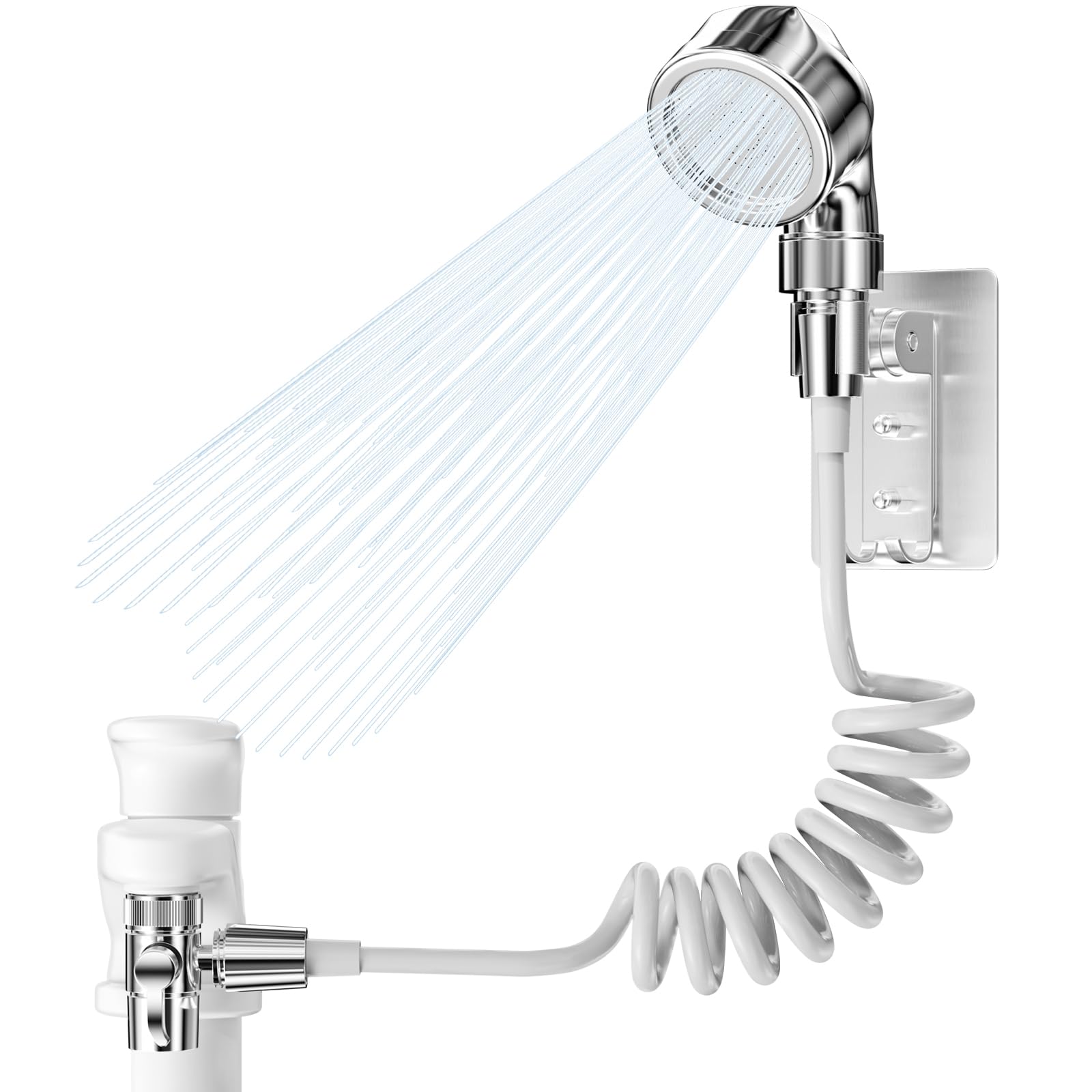 Maxentico Doccetta per Lavandino, Doccino per Doccia, Soffione Doccia con 2m Tubo, Doccino per Bidet Bagno, Doccino Universale per Rubinetti, Perfetto per il Lavaggio dei Capelli, Animali, Cucina