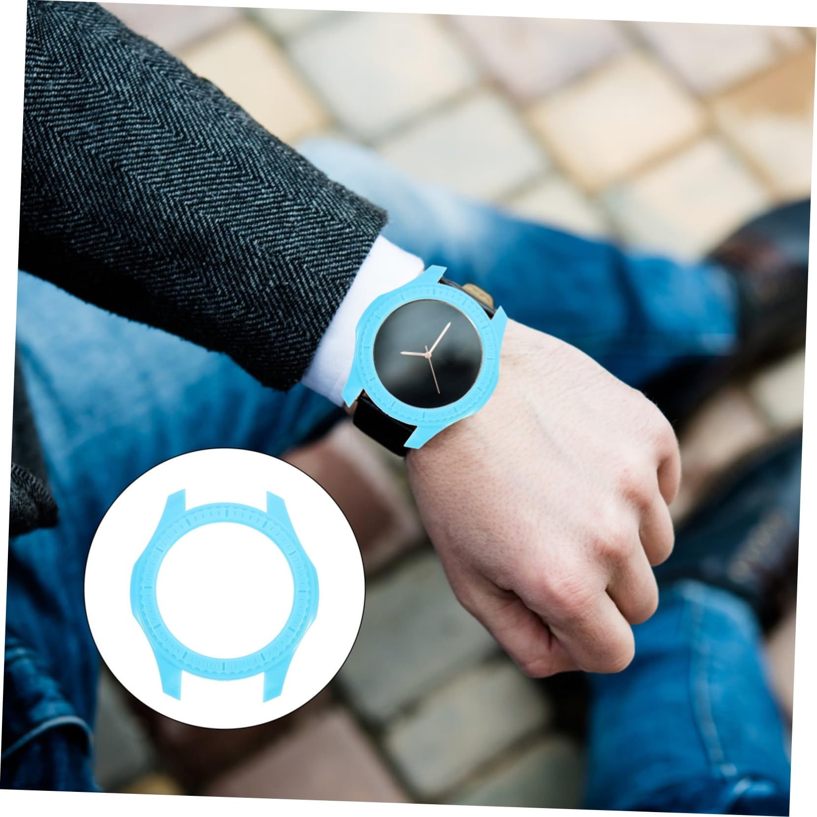 Amazon.co.jp: Housoutil 時計ケース ウォッチ画面 青 時計用保護  