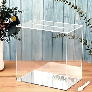 JupDec Clear Wedding Card Box Acrylic for Reception with Slot, 10