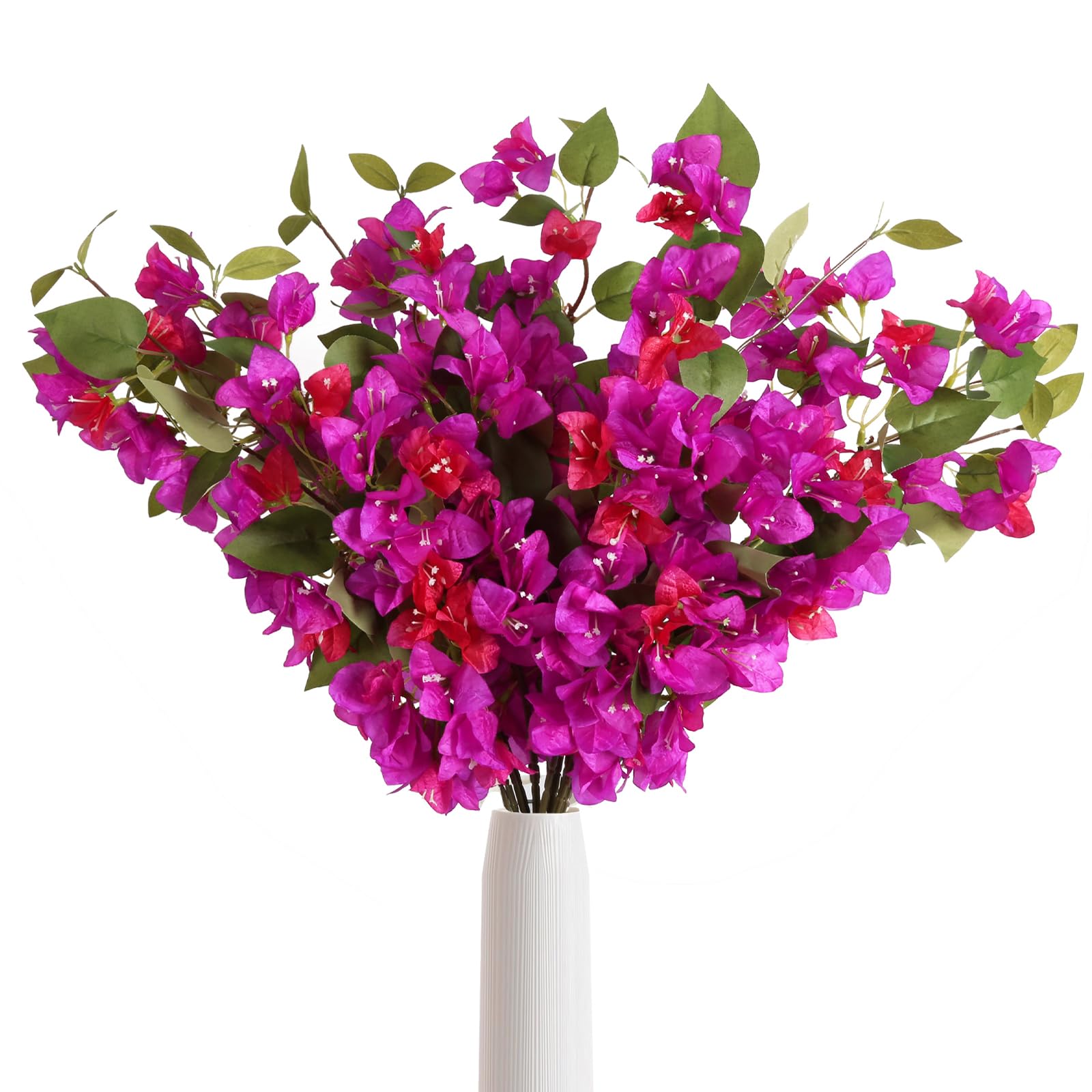 Fiori di bouganville in seta a stelo lungo - Ramo di fiori selvatici da 29,5'' per bouquet da sposa, centrotavola, decorazioni per la casa e