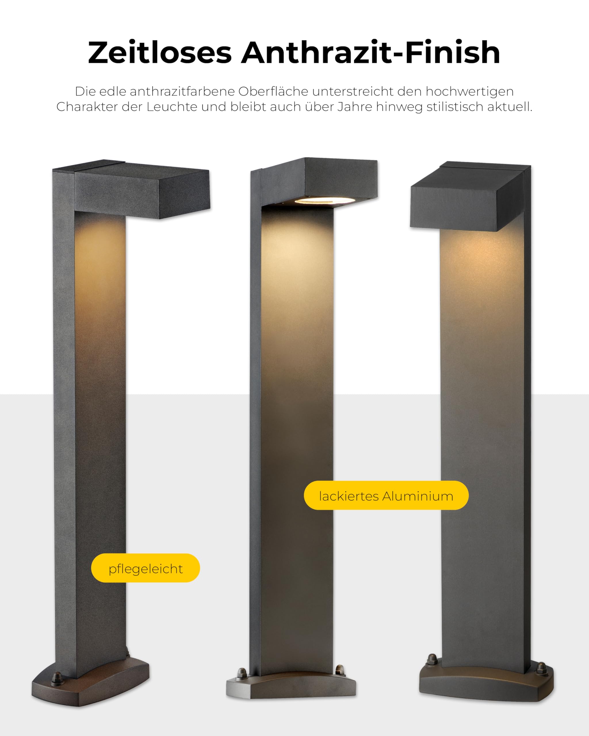 SLV QUADRASYL SL 75 Stehleuchte – eckige Design-Standleuchte | GX53, 11 W | Anthrazit