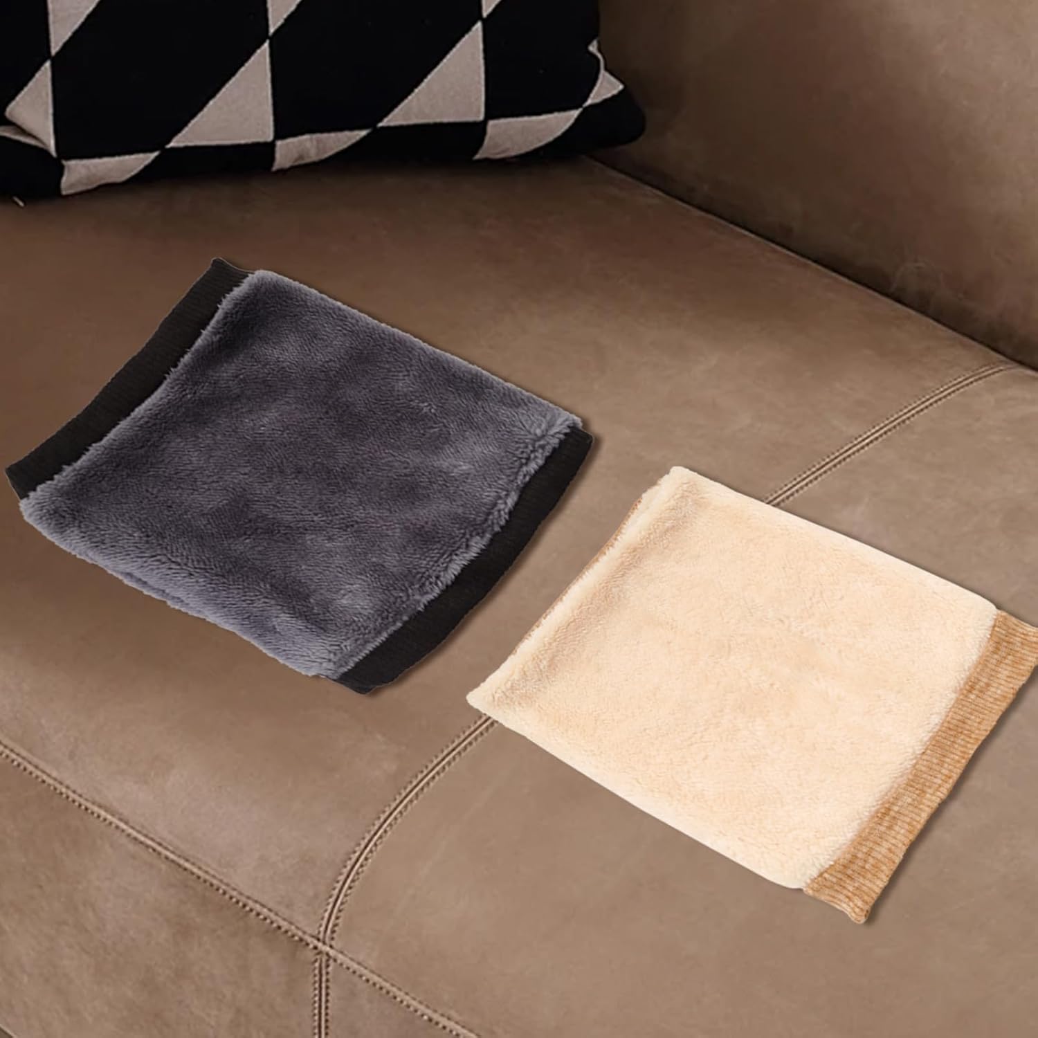 Winter Fleece Scarf Lined Circle Loop Neck Warmer Double-Layer Neck Face Mask Infinity Knit Fleece Neck Scarf Women - Image 4