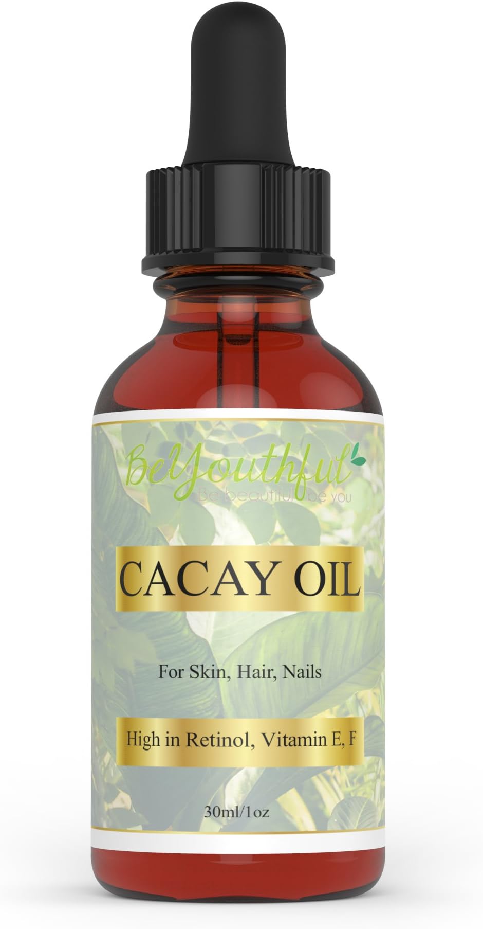 BeYouthful Cacay Oil 100% Cold Pressed For Face, Skin, Hair, Nails. Natural Anti-aging, Anti Wrinkle, Antioxidant, Hydrate Skin And Brighten Tone. Botanical Source Of Plant Retinol.