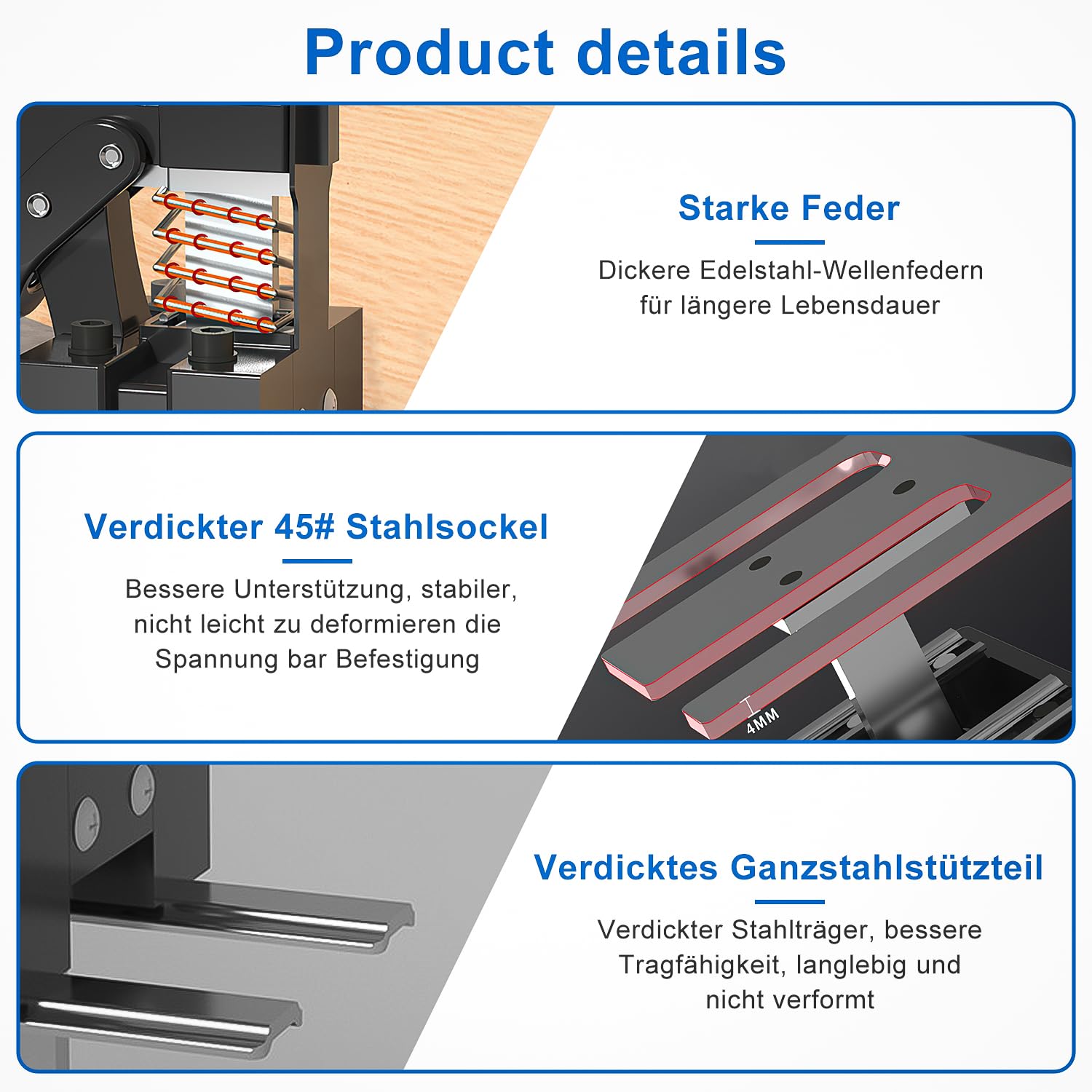 Arbeitssparende Hebehalterungen, 19-44CM Höhenverstellung Hebewerkzeug, Multifunktionales Sparsames Hand Möbelheber Hebewerkzeug, Schnellarbeits Hebelarm Hebevorrichtung