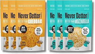 Never Better Foods Plant-Based Shredded Cheddar & Mozzarella Cheese Blen...