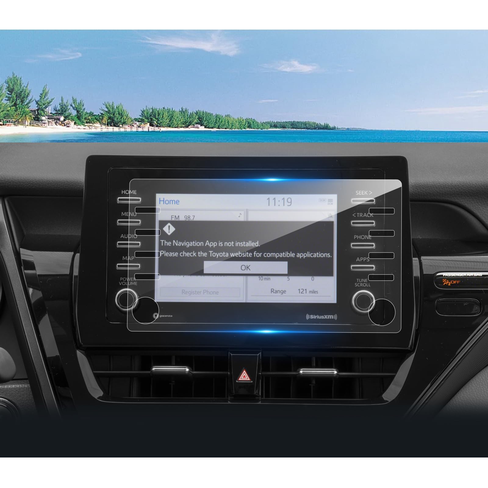 (2Pack) 2021-2023 2024 Camry Screen Protector for Toyota Camry (LE/SE/SE Nightshade/TRD) 7-inch Touch Screen, High Clarity Plastic Film 2022 2023 2024 Camry Hybrid Accessories 7"