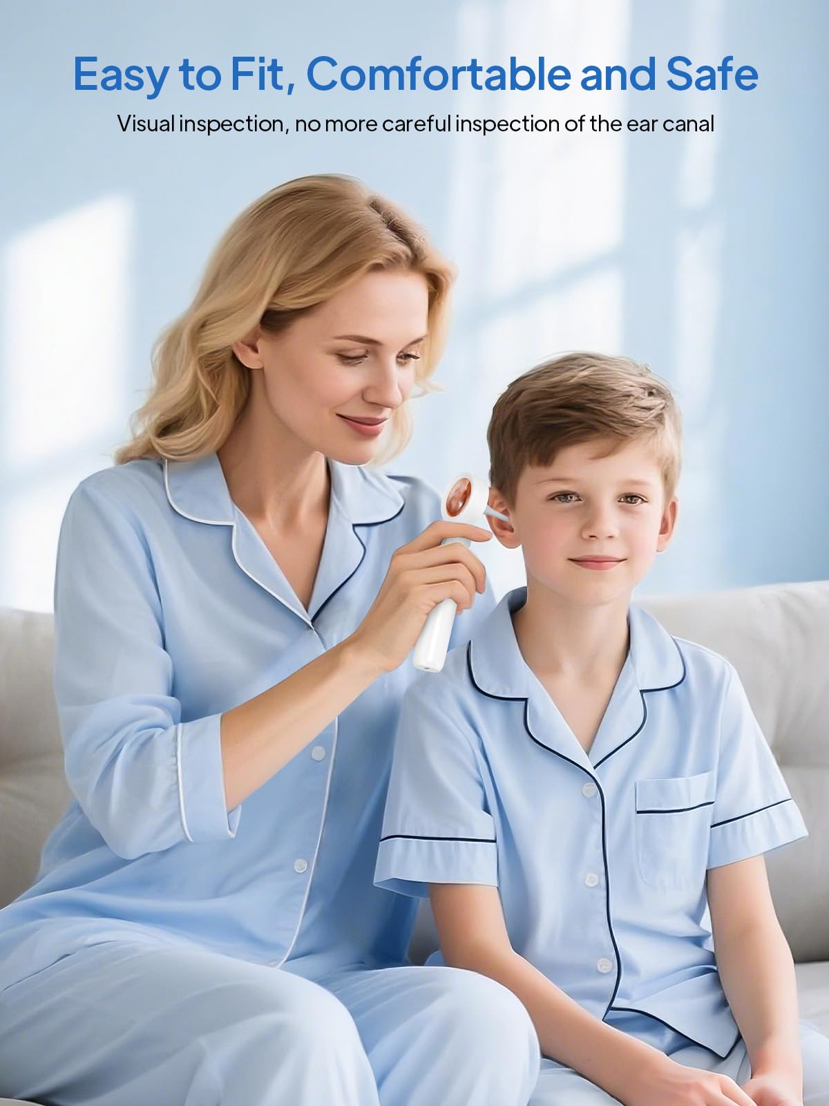 Qimic Otoscopio con IPS de 1,38", Otoscopio de diagnóstico del oído con 4 LEDs, 3 Magnificaciones, Herramienta para el oído Saludable para Adultos Niños Mascotas