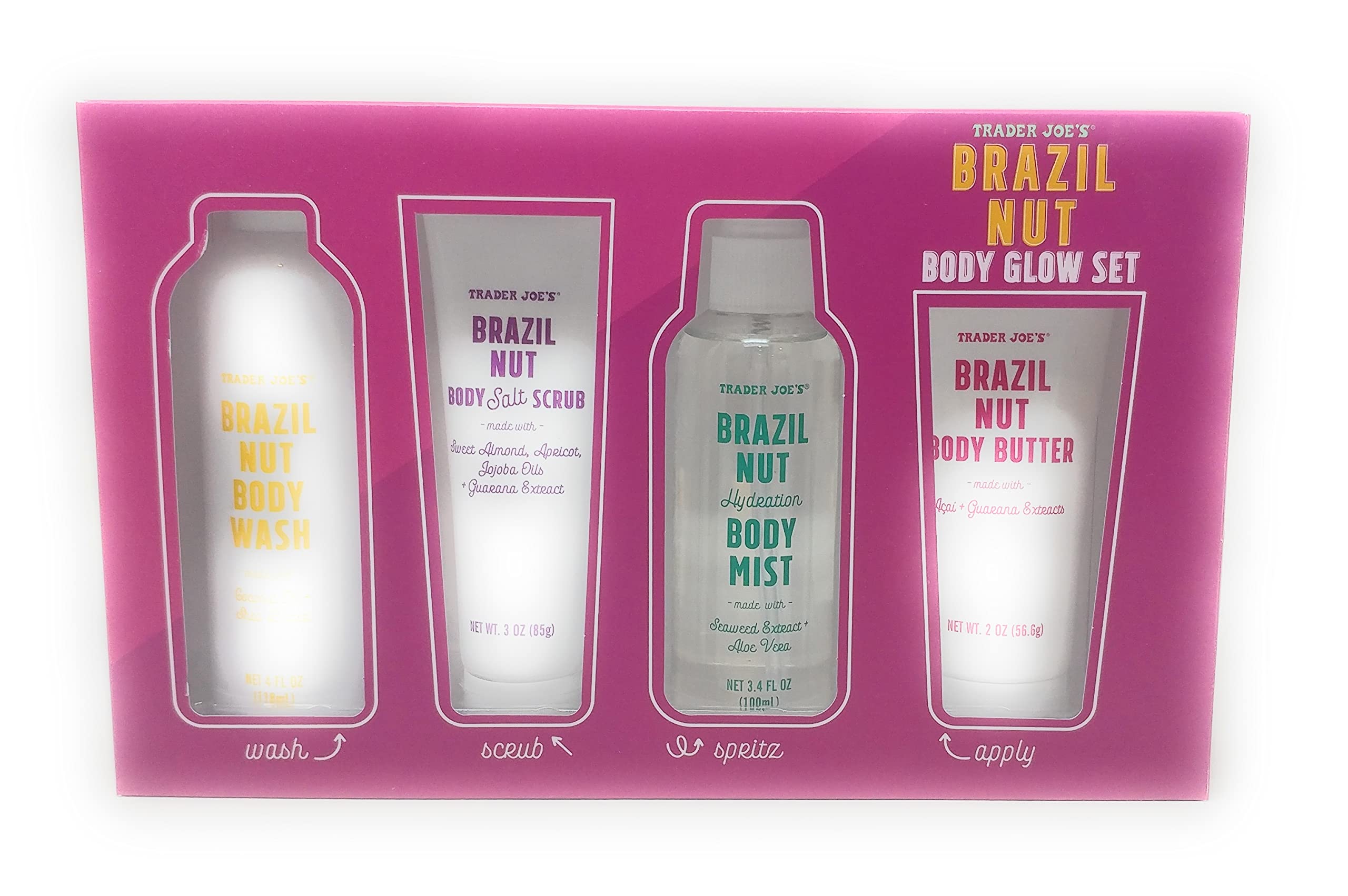 Trader Joe's Limited Edition Brazil Nut Body Glow Set - Pack of 1