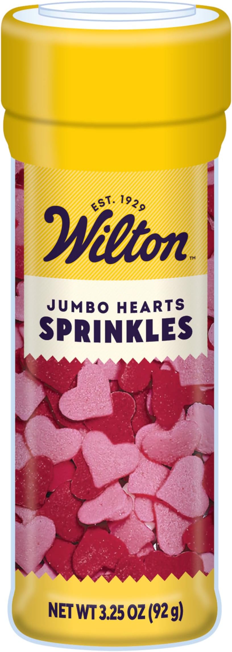 Wilton Jumbo Hearts Sprinkles, 3.25oz