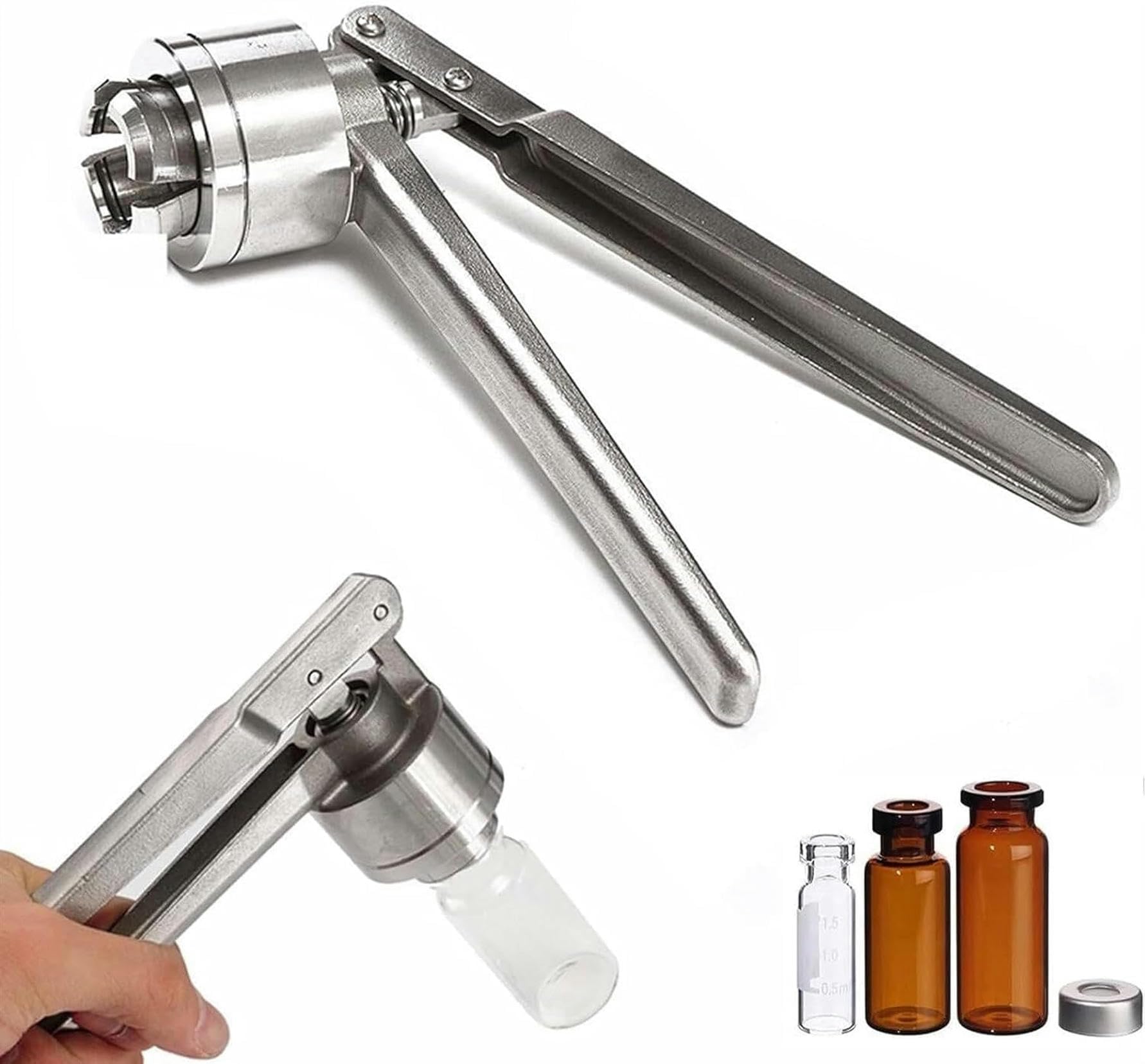 Sceller les bouchons en aluminium facilement avec la sertisseuse manuelle