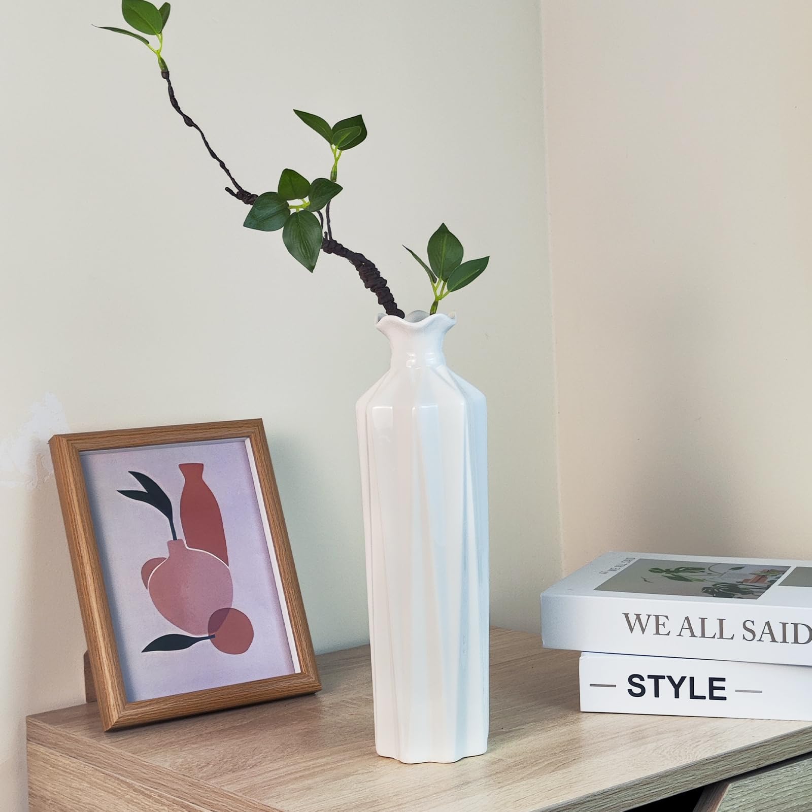 DJYY Modern White Ceramic Vase - Image 4