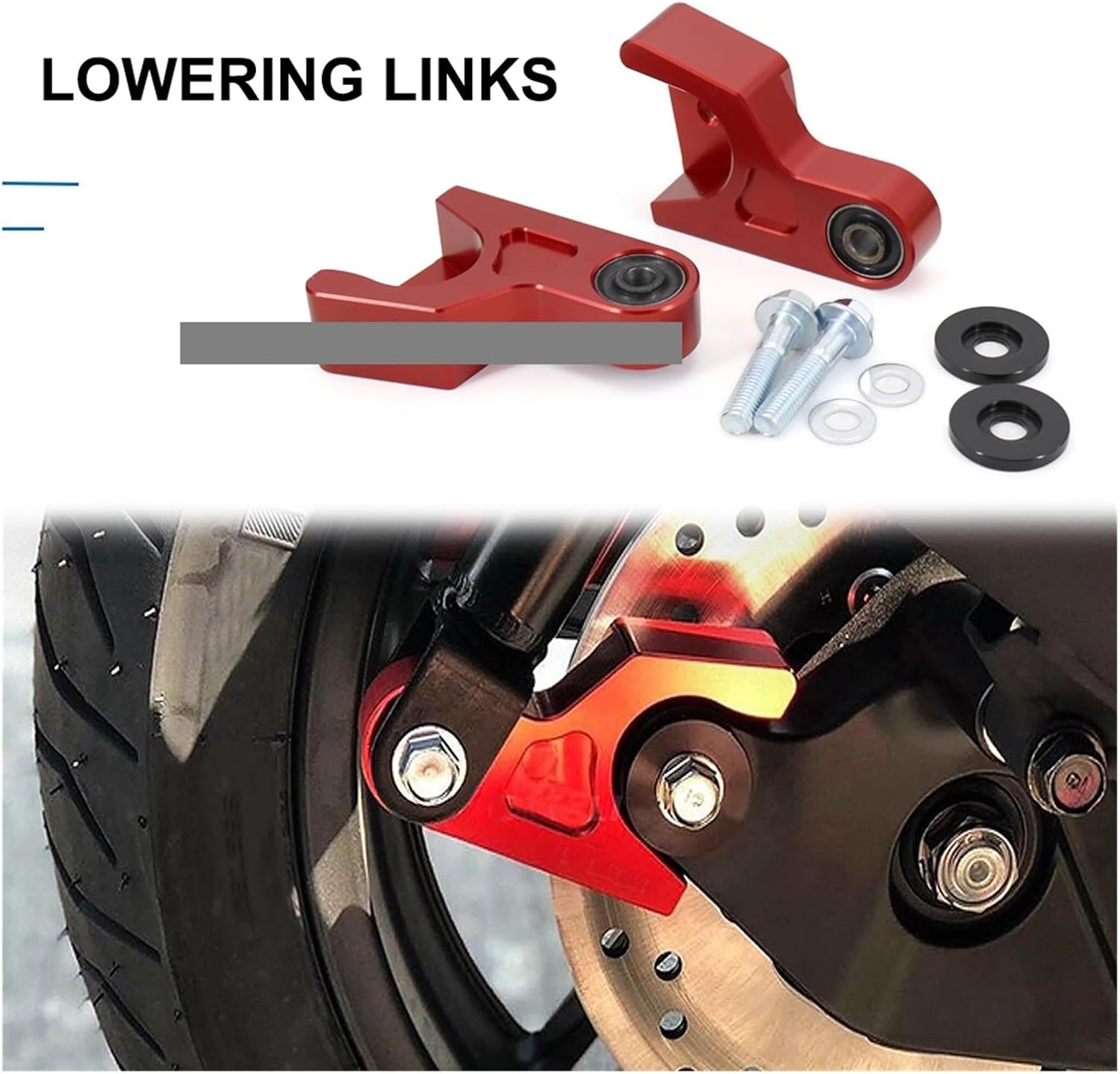 NEW Modify Lowering Link Kit 25MM Rear Load Suspension Shock Absorber Motorcycle Compatible With FORZA300(Blue)