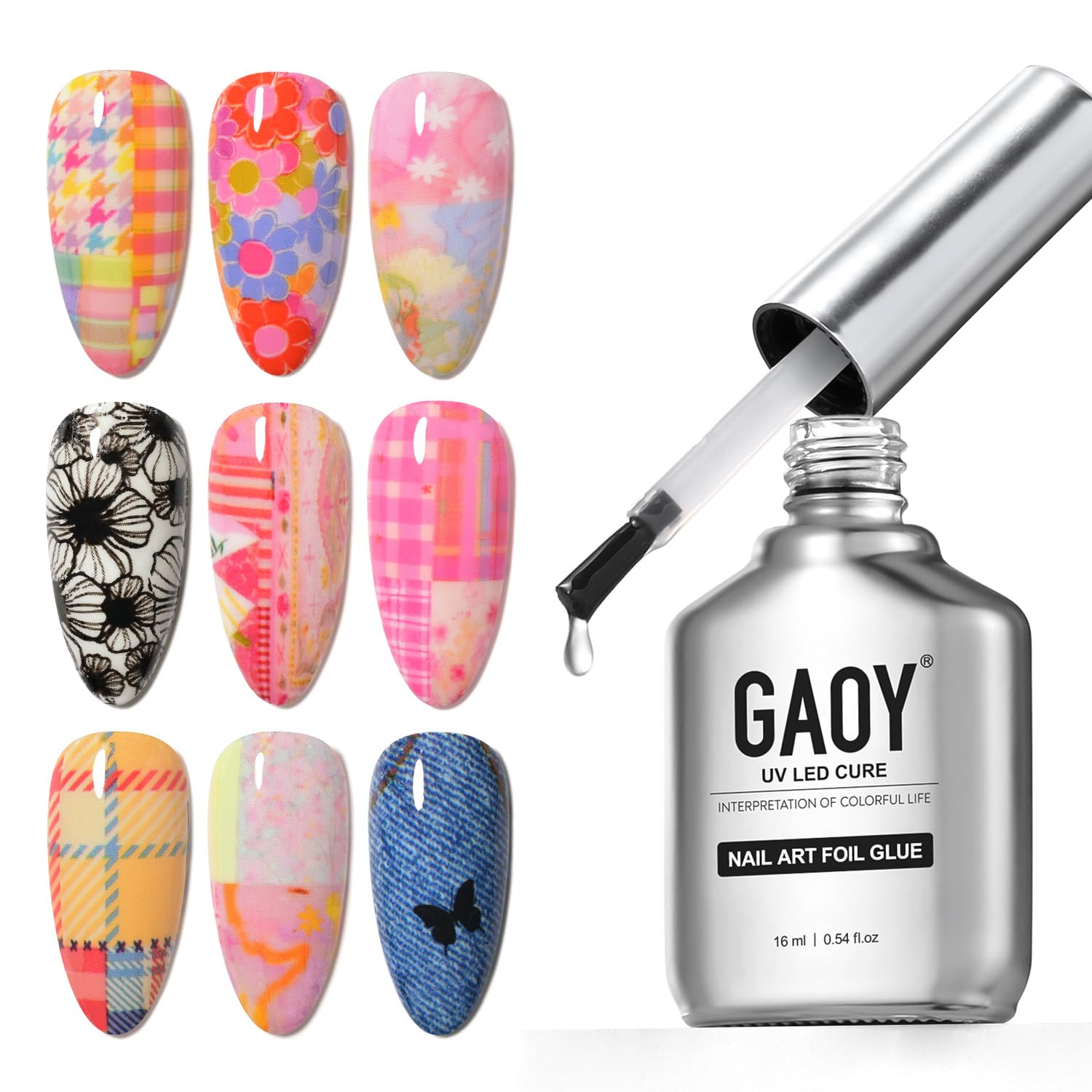 GAOY 16ml Nail Foil Glue UV Transfer Gel
