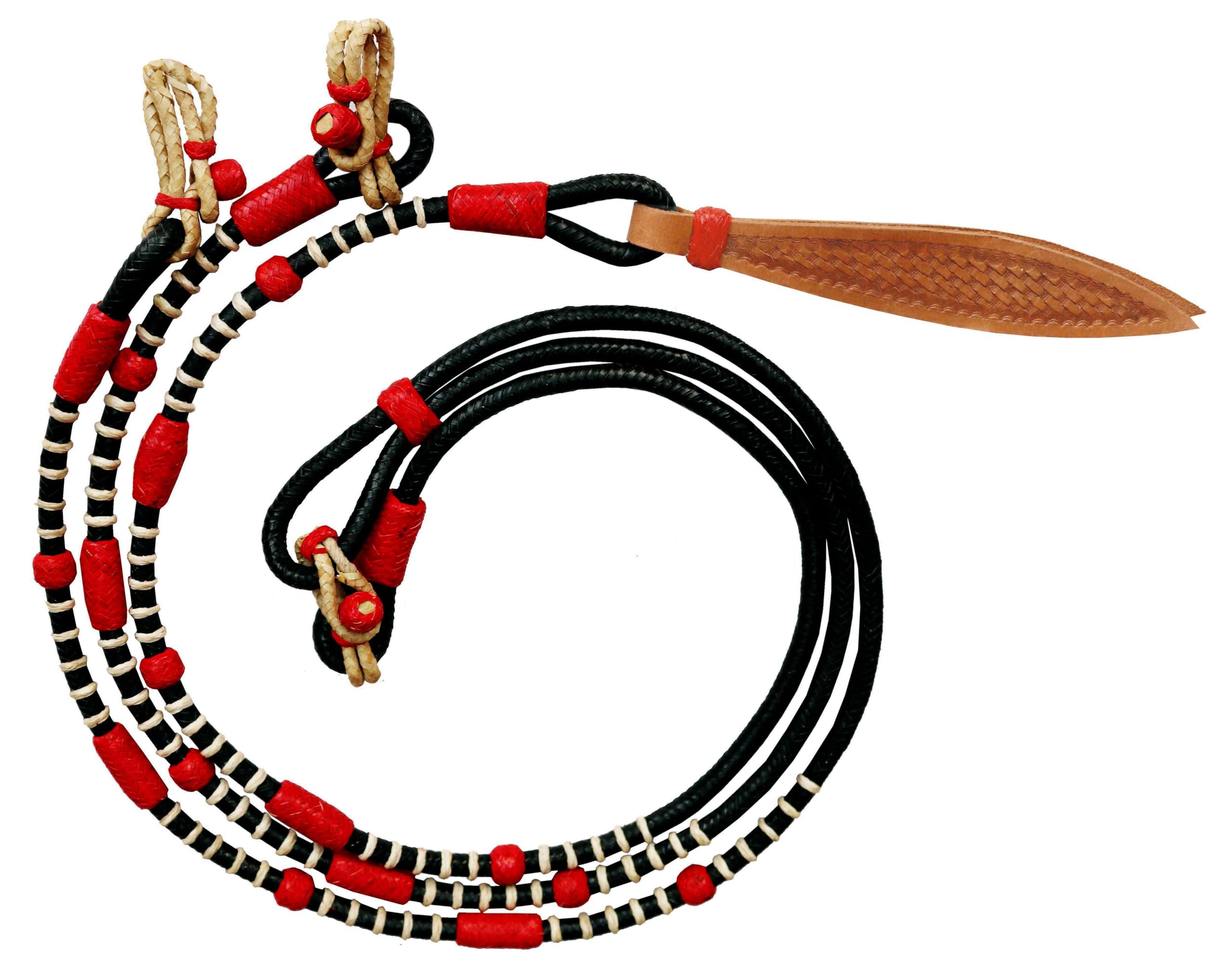 Professional's Choice Trail Rein Cho/Bla Adj 6'6-9'