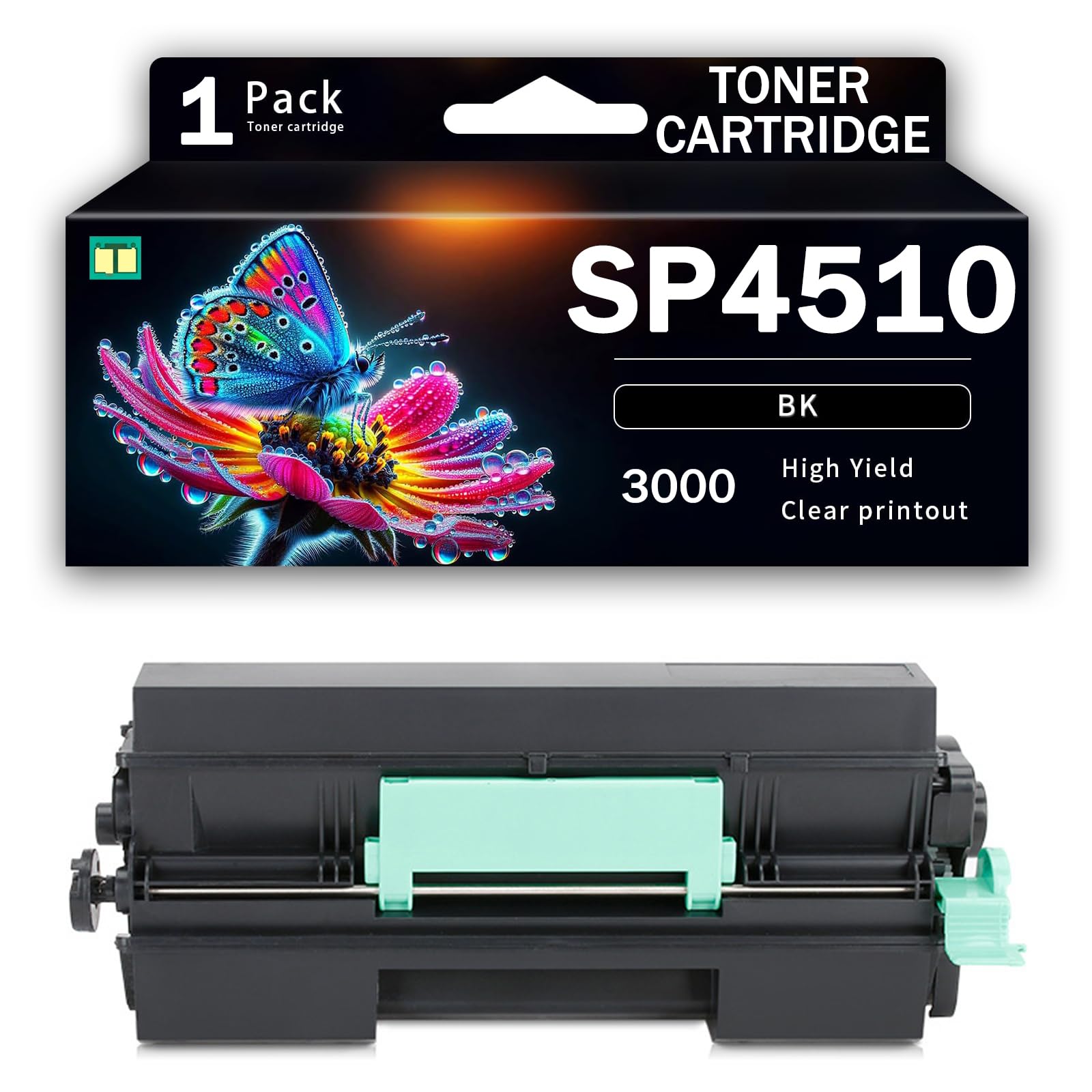 Cartucce toner nere SP4510 con chip, accessori per stampanti Print Clearly