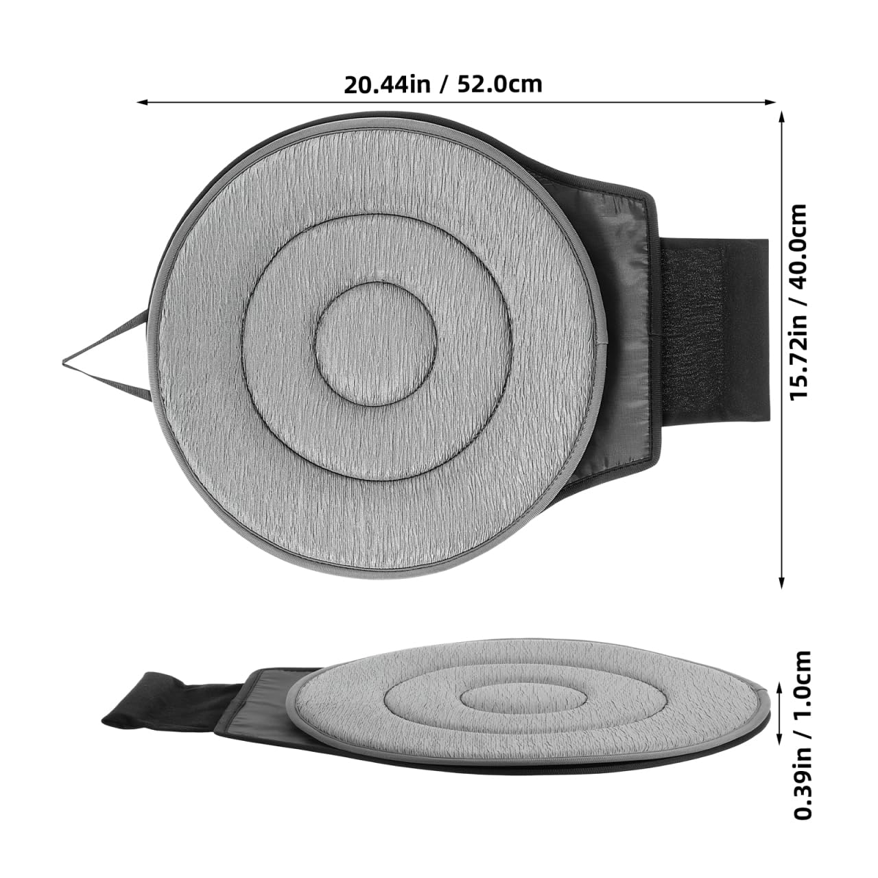 Cabilock Cuscino per seggiolino auto con rotazione a 360 gradi, multifunzione, cuscino girevole per il dolore, antiscivolo, design ergonomico, cuscino girevole per sedile auto, colore grigio