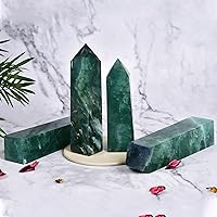 Vista 61 de JIC Gem Extra Large Rare Dendritic Jade Crystal Tower Natural Quartz Crystal Tower Point Wand Large Crystals and Stone Energy Crystal Wand Home