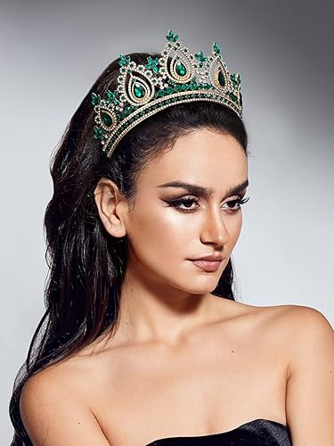 Miniatura 4 de SWEETV - Corona de reina para mujer, tiara nupcial para novias, tiara de princesa, diadema de quinceañera para concursos de belleza