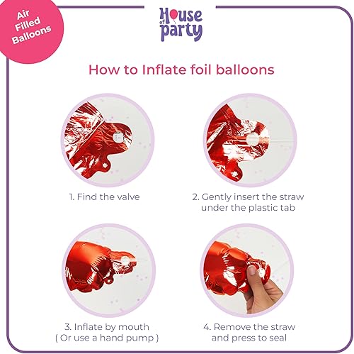 Miniatura 4 de HOUSE OF PARTY Globos (rojo y blanco)