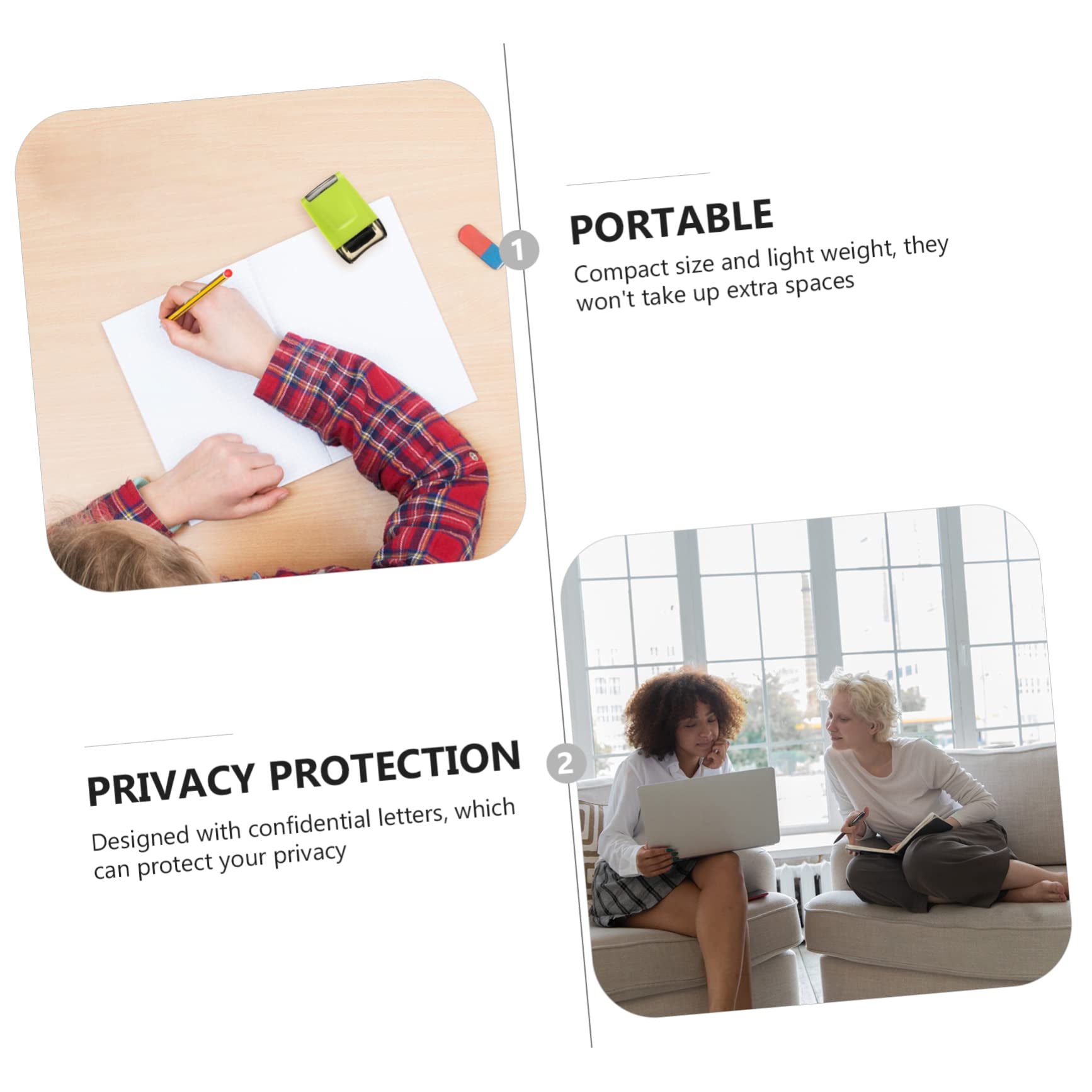 STOBOK 4pezzi Timbri Di Sicurezza Con Protezione Della Privacy Timbri Rotolanti Per Indirizzi e Posta Facilità Uso e Alta Resistenza Per Proteggere Le Tue Informazioni Sensibili