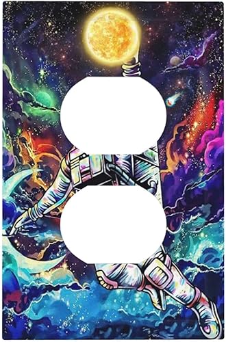 Miniatura 144 de Placa de pared de tortugas marinas, hierba oceánica, medusas, peces y algas marinas, placa de pared de doble palanca, cubierta de interruptor de luz