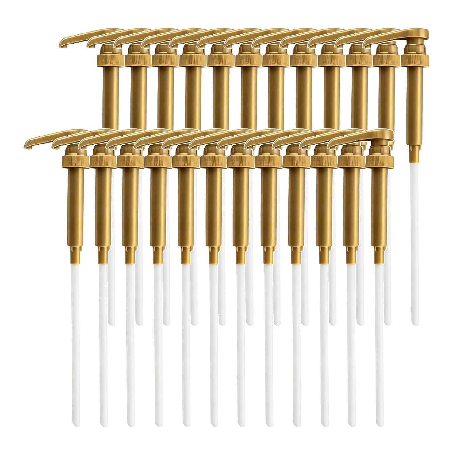 24 Pcs Gold Squirt Syrup Pump, Coffee Syrup Pump Dispenser Coffee Syrup Bottle 750ml 25.4oz Syrup Pump for Kitchen Dinning Bar Accessories