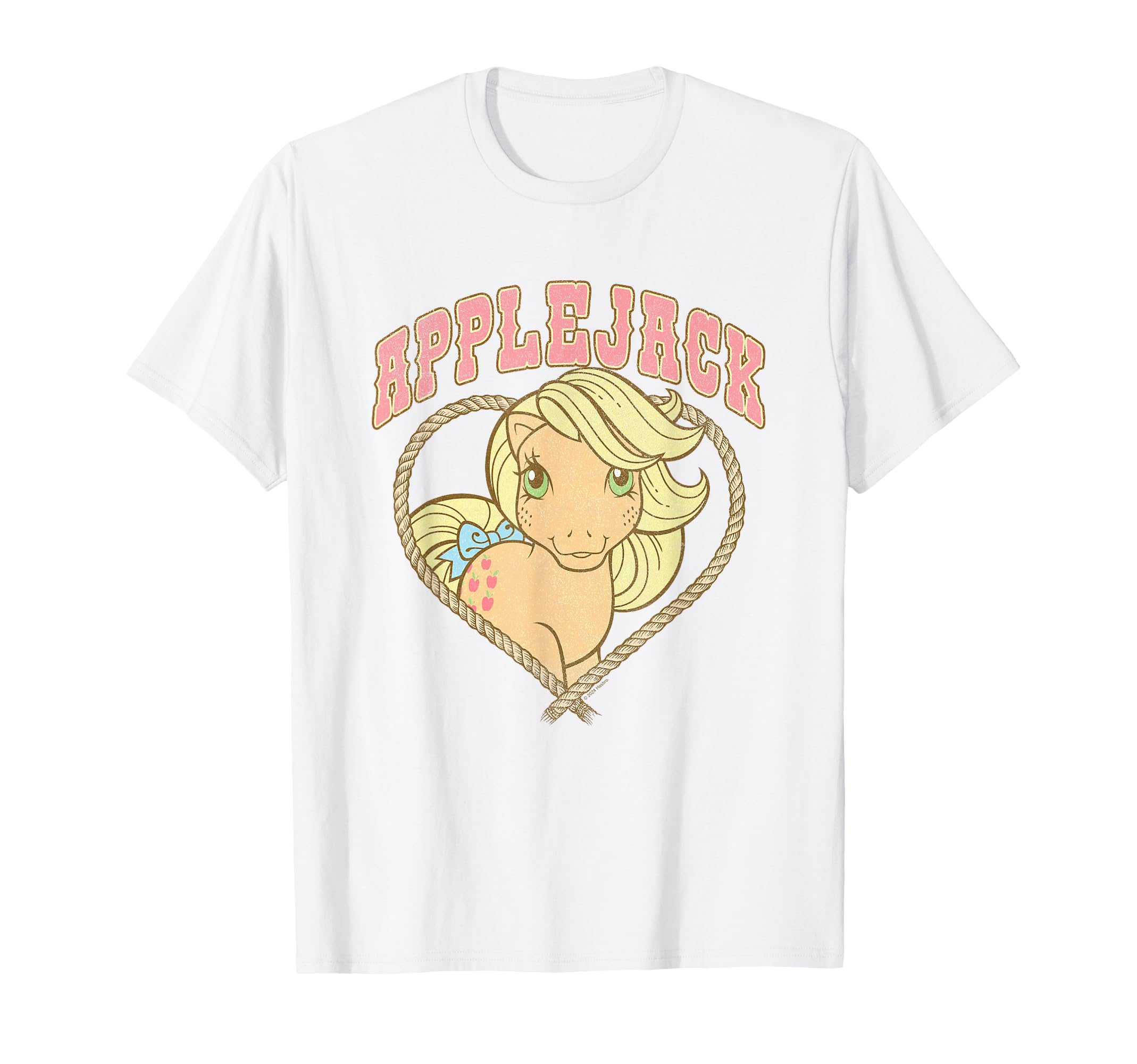 Cute Applejack Cowgirl Heart Shape Chest Logo T-Shirt