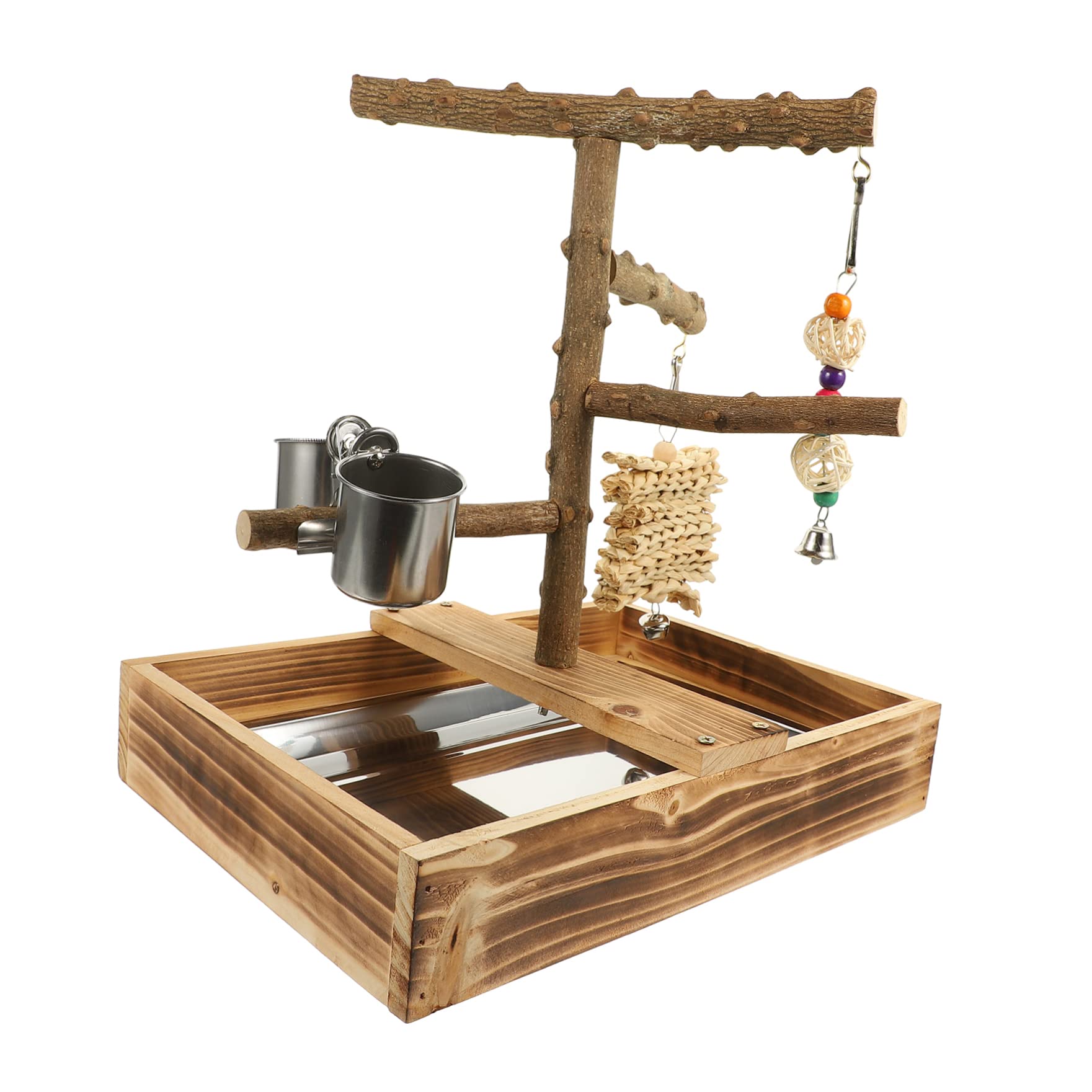 POPETPOP de Entrenamiento de Madera para Pájaros Juguetes para Pájaros para Soporte Monitor Escritorio Madera