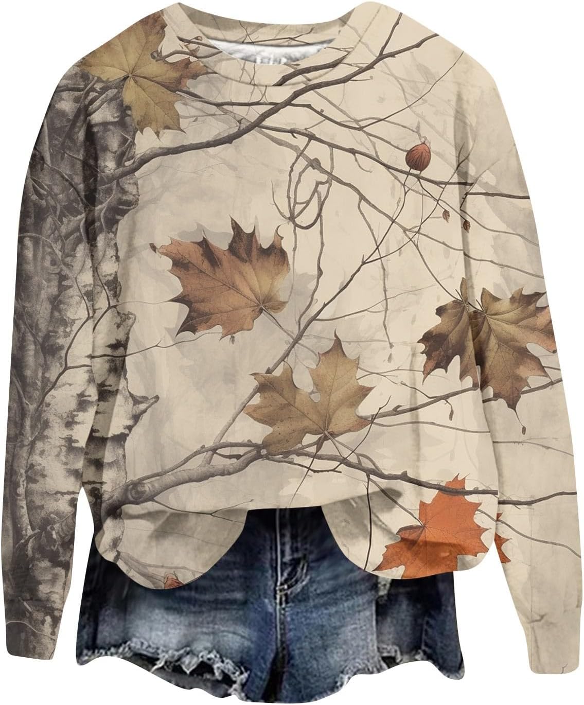 Womens Camo Sweatshirt Maple-Leaf Print Camo Zambia Ubuy