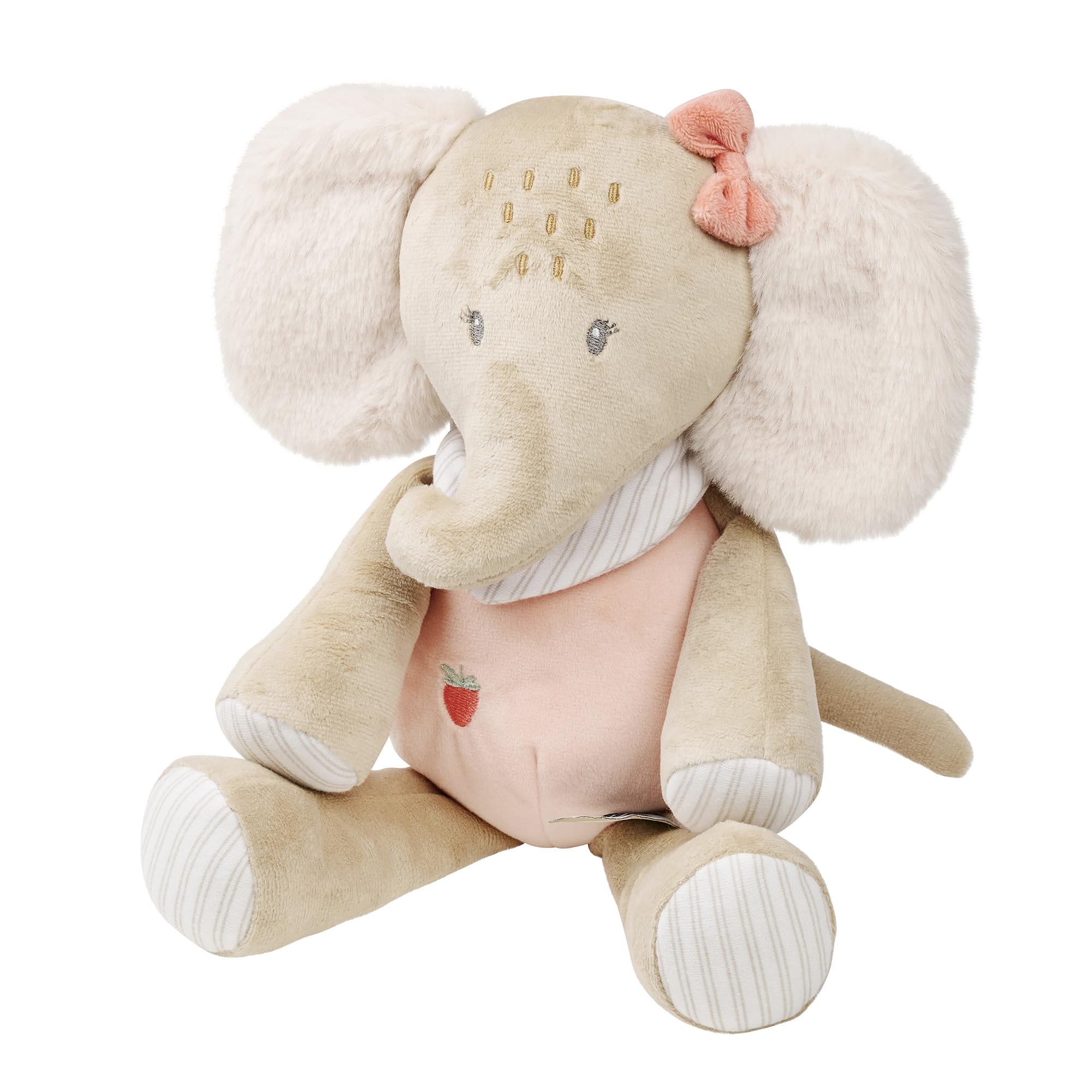 Nattou Cuddly toy elephant, companion from birth, approx. 29 cm, polyester, Flo, Oli & Ernest, Oli Pink
