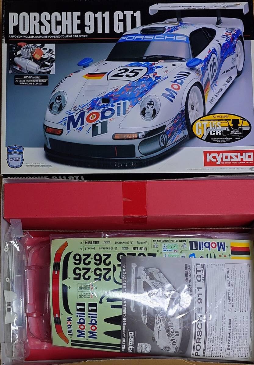 Amazon.co.jp: 京商 1/10 911 GT1 SUPER TEN GP 4WD GT 15S CR