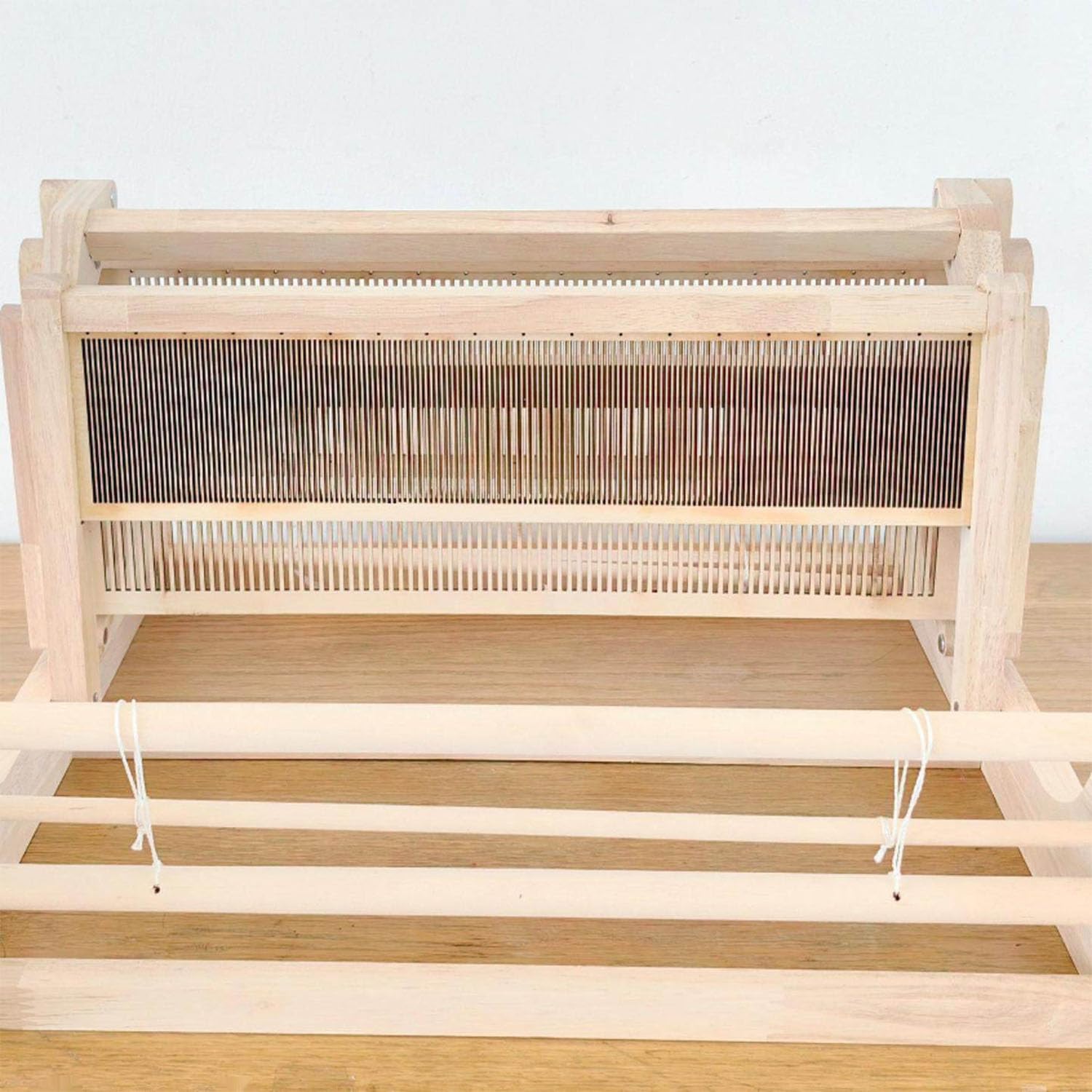 Webmaschine Massivholz Handwebstuhl DIY Set mit 30cm Maximaler Webbreite, Glatte Oberfläche für Teesitze, Untersetzer, Platzsets, Stoffbeutel