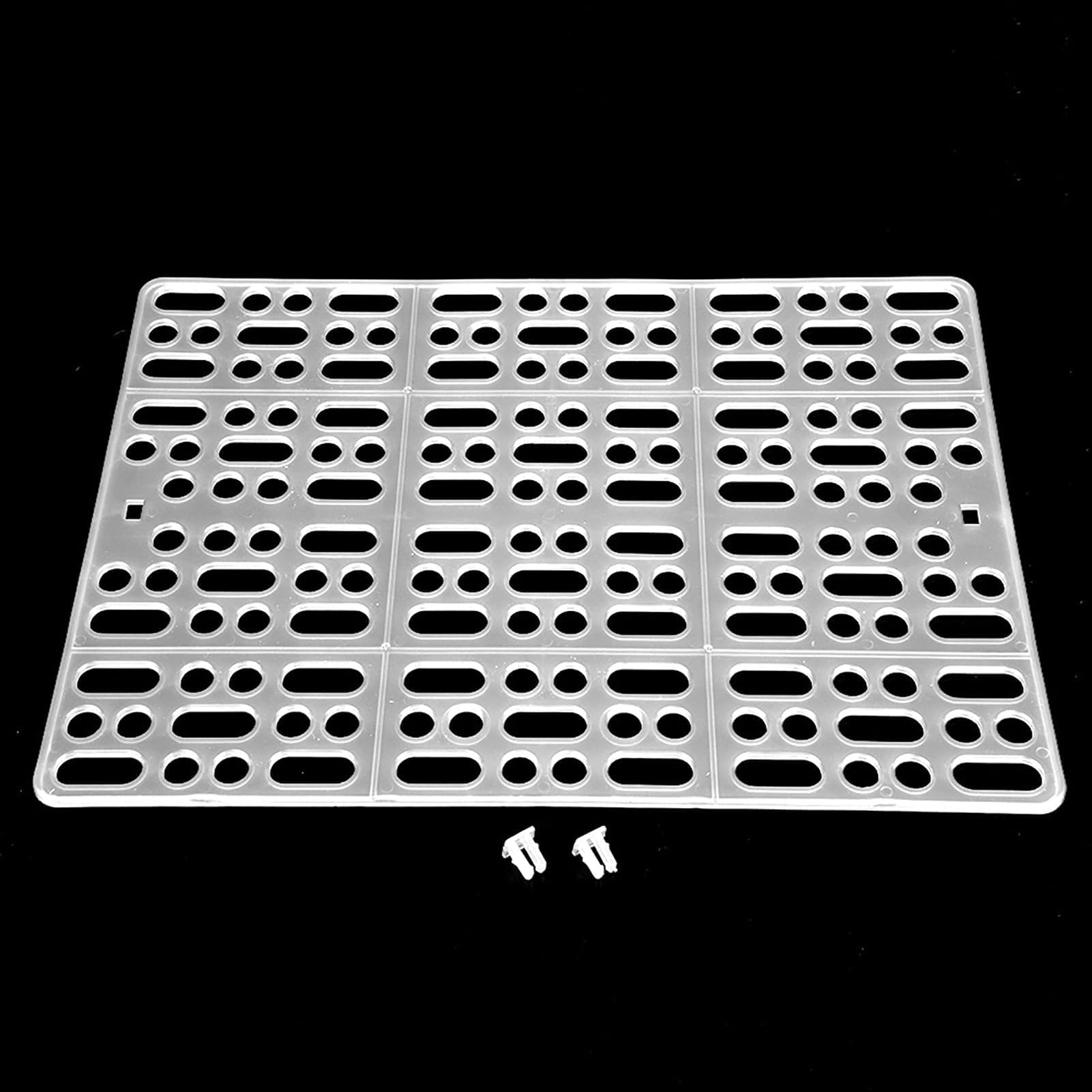 Tapis de cage pour lapin Tapis de pied pour animaux de compagnie Tapis de nid pour animaux de compagnie durables Tapis de trou pour cage de petit animal pour lapin Cochon d'Inde Hamster Rats(blanc)