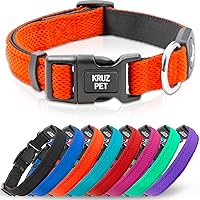 Vista 12 de Kruz - Collar de perro para perros medianos (ancho de 1 pulgada, cuello de 13.5 a 19 pulgadas), banda ajustable para el cuello de mascotas