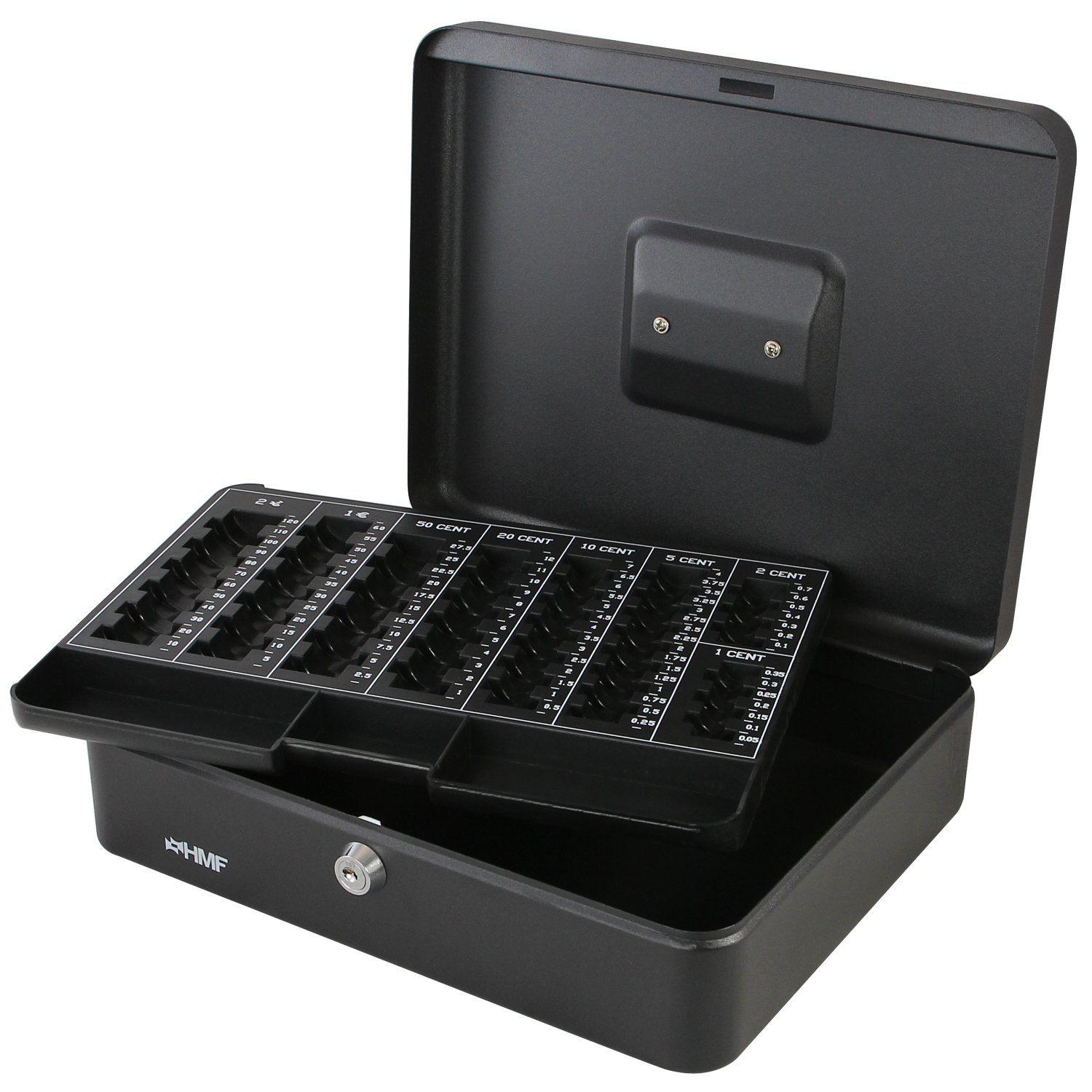 HMF 108-02 Caisse à Monnaie monnayeur 30 x 24 x 9 cm noir