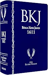 BÍBLIA KING JAMES 1611 COM ESTUDO HOLMAN 6° EDIÇÃO ( CAPA AZUL)