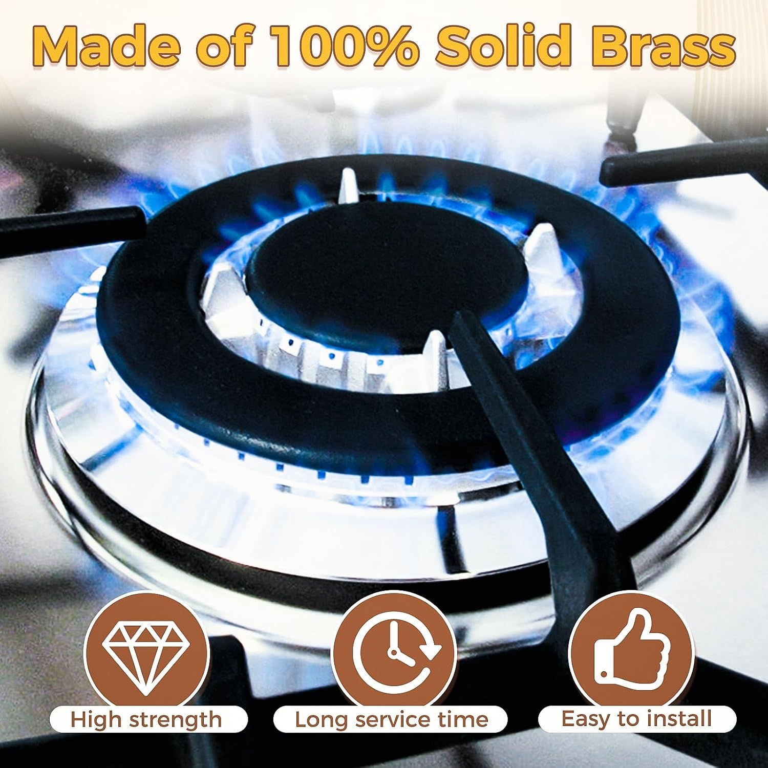 36PCS Range Stove Oven Orifice Conversion Kit - Propane Lp Natural Gas Brass Jet Burner Nozzle, M6x0.75mm Gas Spray Tips 0.3/0.4/0/7/0.8/0.9/1.0/1.1/1.2/1.5/1.7/1.9mm