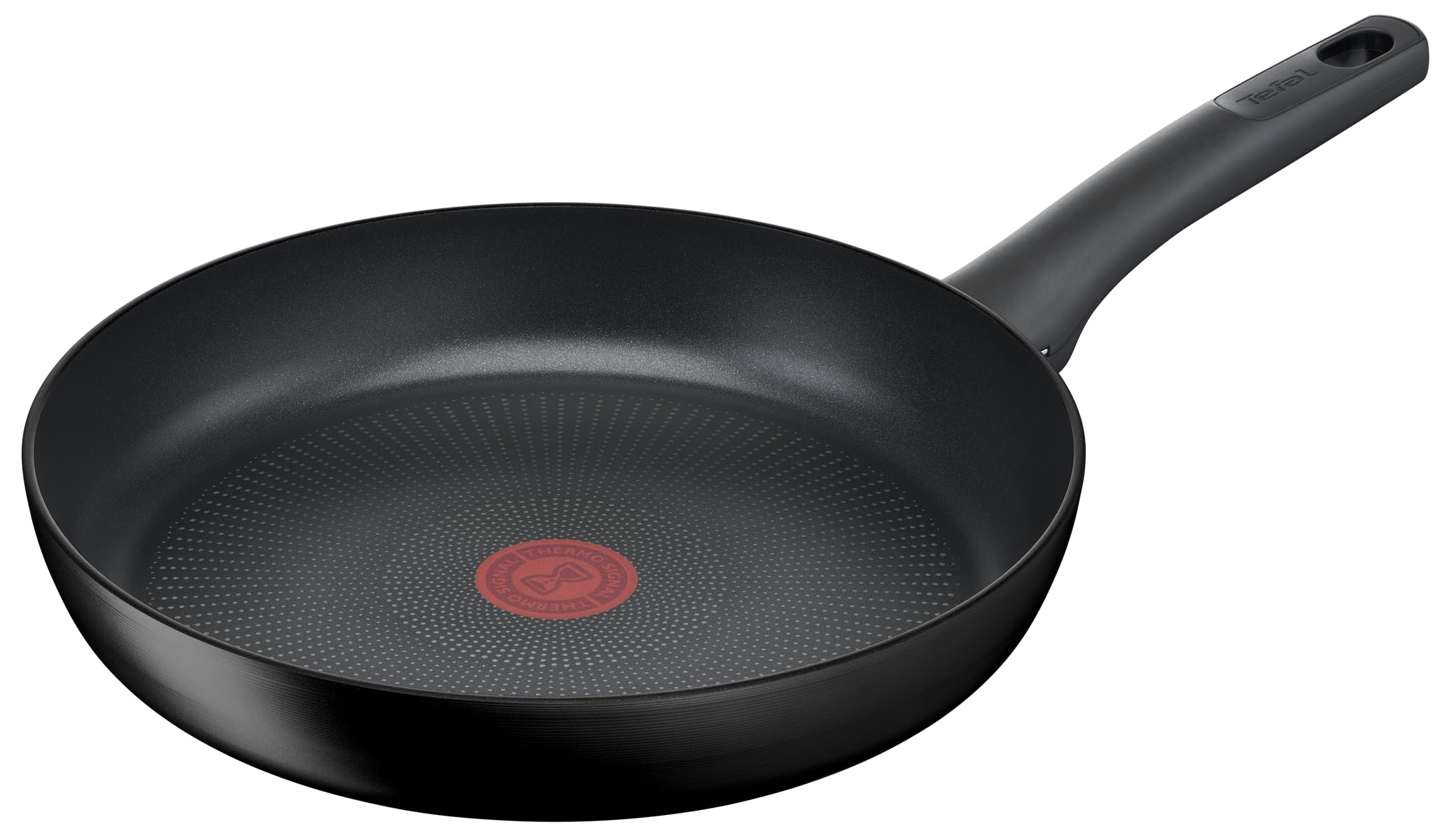 Tefal G28806 Hard Titanium On Poêle à frire 28 cm - Aluminium - Revêtement antiadhésif sans danger - Indicateur de température - Compatible avec tous les feux - Induction - Noir