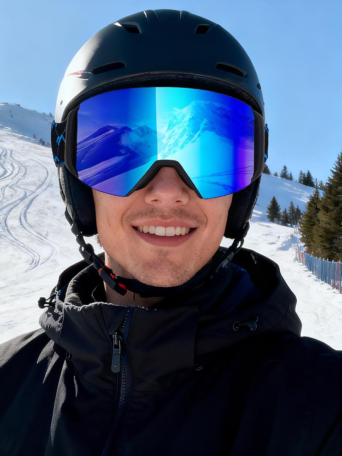 VCOROS Magnetic Ski Goggles with Quick Change Lens, OTG Design, Anti-Fog snow goggles, Helmet Compatible Snowboard Goggles