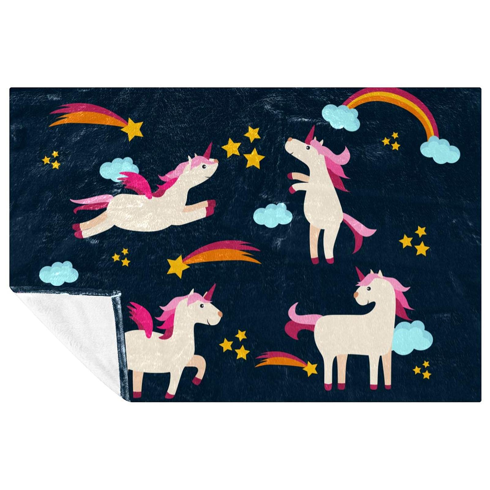 Couverture licorne contre le froid : plaid chaud pour canapé, lit et plage