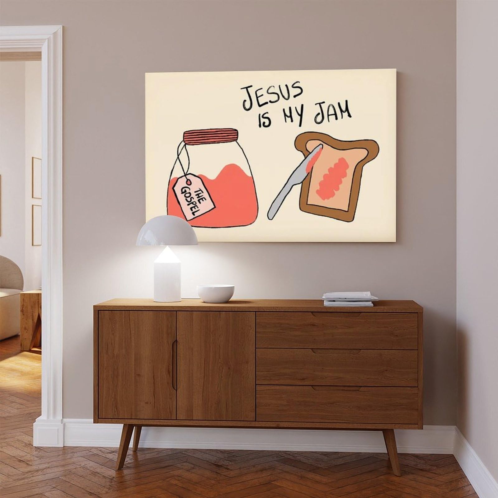 Poster su tela con immagine di Gesù è il mio preferito, decorazione per camera da letto, ufficio, stanza, regalo, 60 x 90 cm