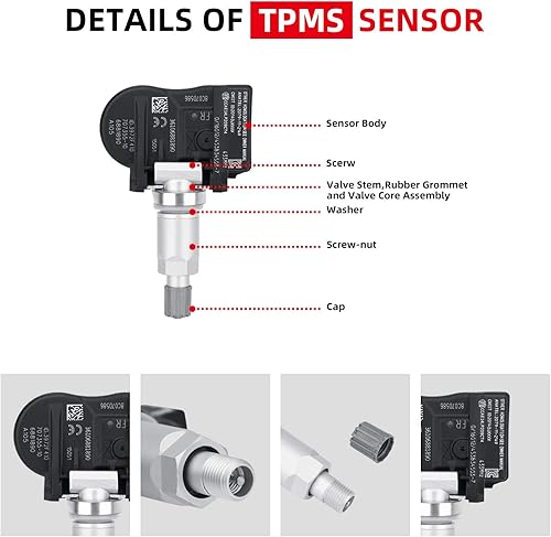 Miniatura 5 de Sistema de monitoreo de presión de neumáticos 36106856209 de 433 MHz TPMS Sensor compatible con MINI Cooper BMW I3 I8 X1 X2 X5 X6 M2 M235I M240I M3