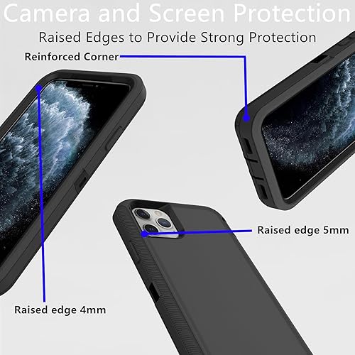Miniatura 4 de Funda resistente para iPhone 11 Pro Max, resistente a prueba de polvo, a prueba de golpes, 3 en 1, funda resistente para iPhone 11 Pro Max de 6.5