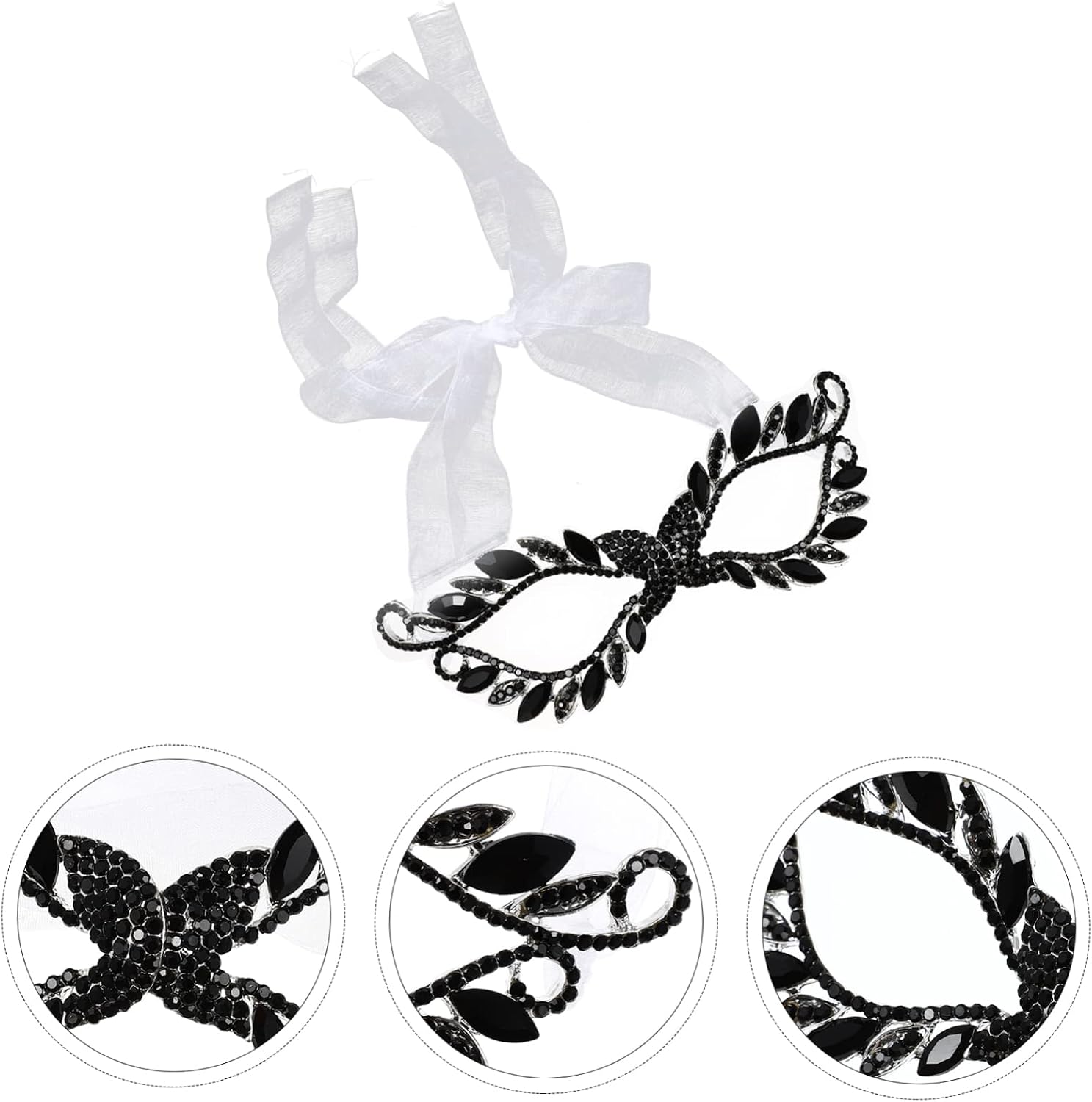 Rhinestone Masquerade Mask for Women Halloween Party Costume