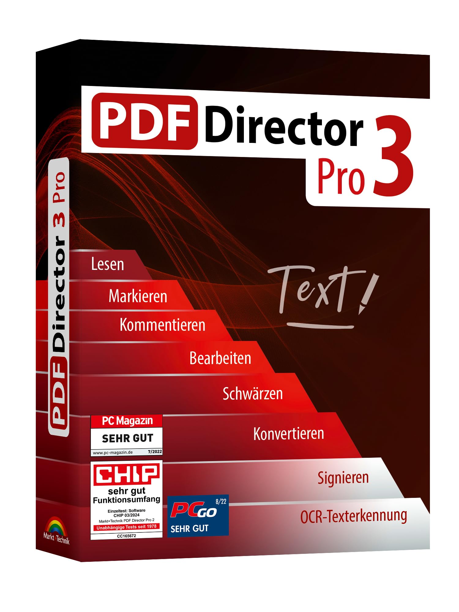 PDF Director 3 PRO - 3 PCs - inkl. OCR 3.0 Modul PDFs bearbeiten, erstellen, konvertieren, schützen, signieren für Win 11, 10,8.1, 7