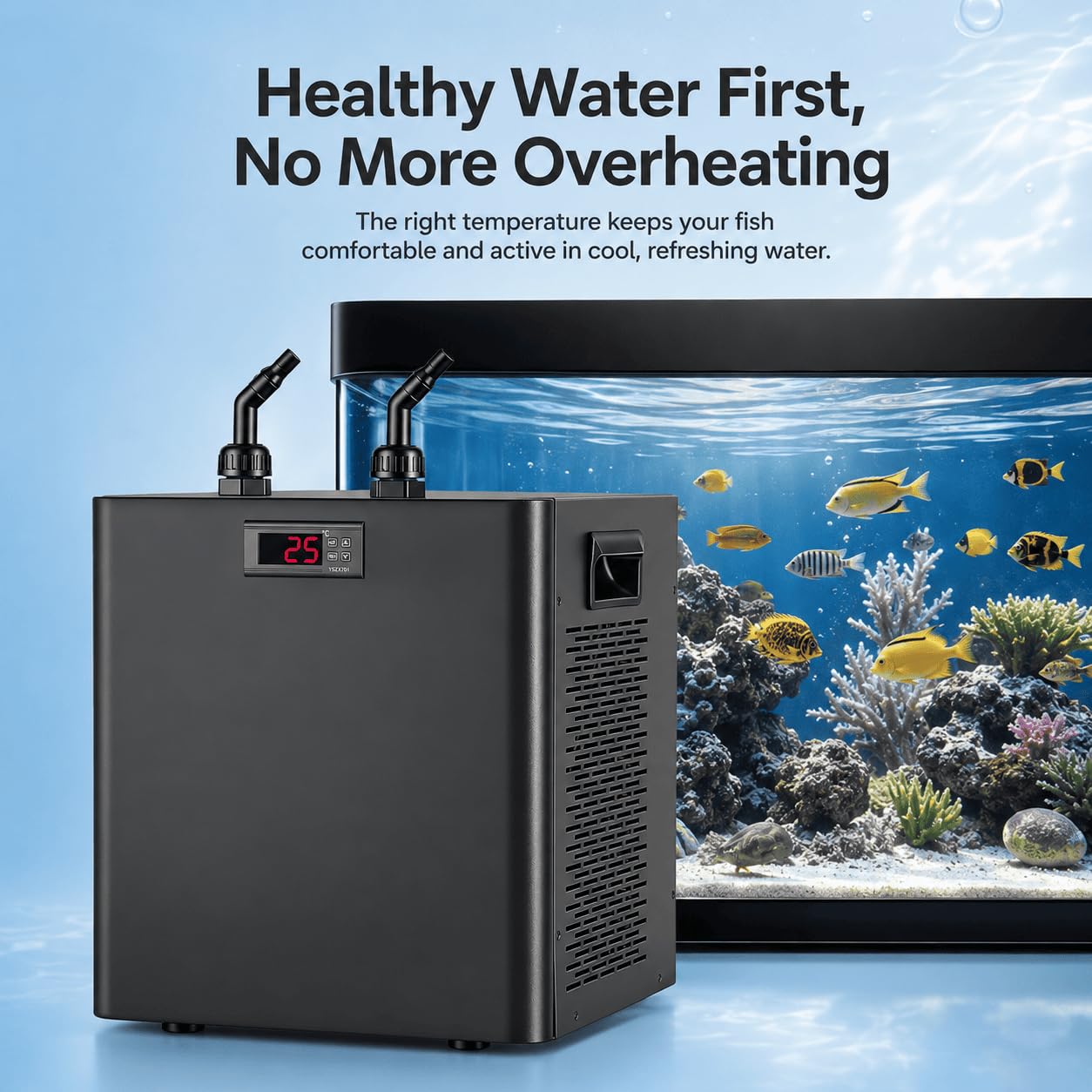 Refroidisseur d'eau D'aquarium 60L/160L/300L Groupe Froid Aquarium | Refroidisseur pour l'hydroponie Corail Méduses Crevettes